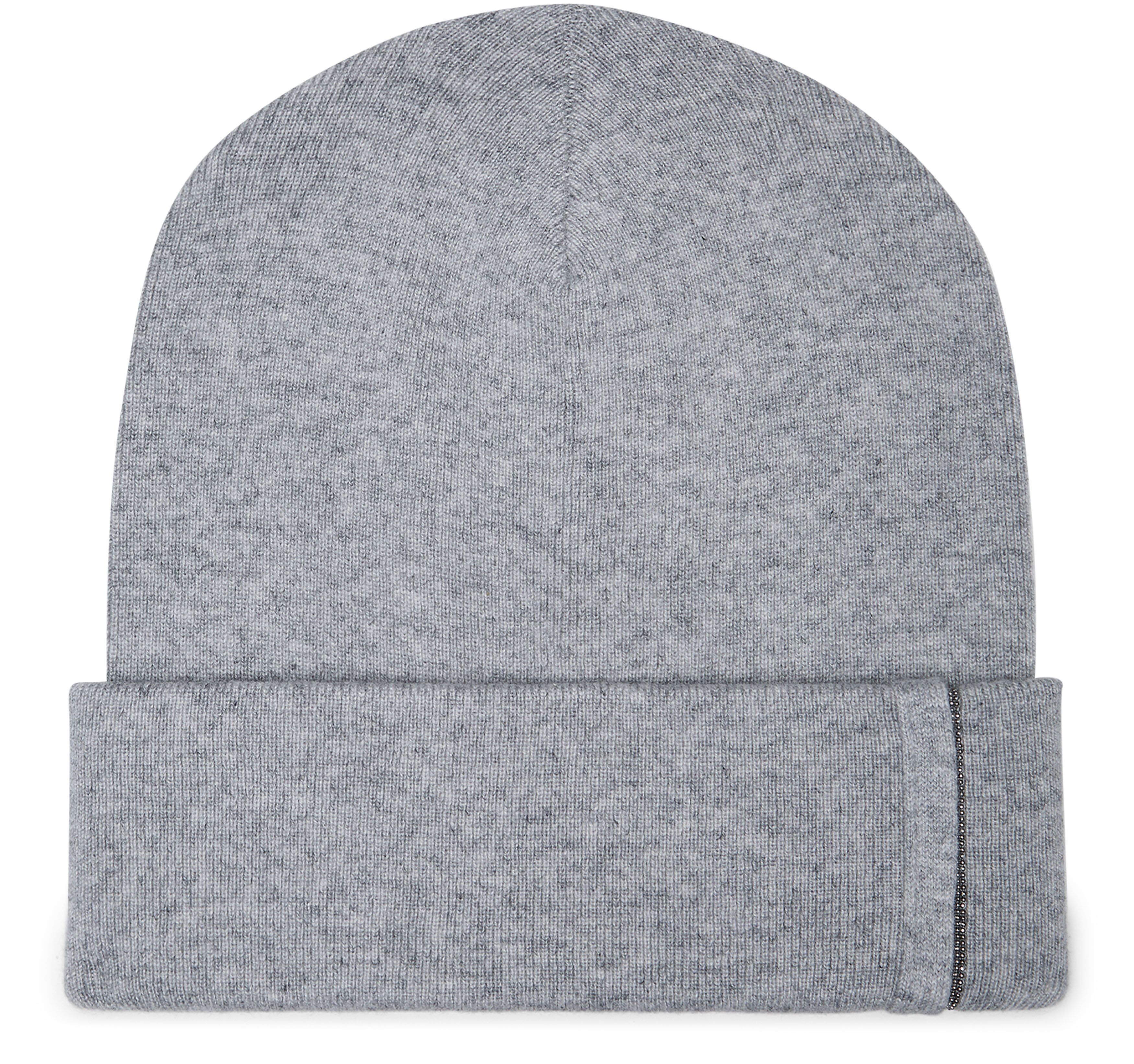 Brunello Cucinelli Cashmere knit beanie with Monile