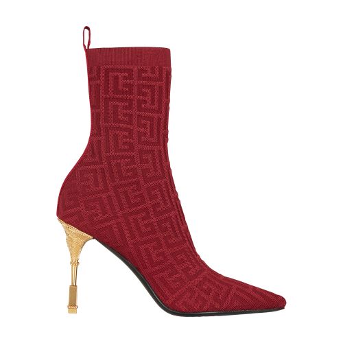 Balmain Moneta ankle boots in monogrammed mesh