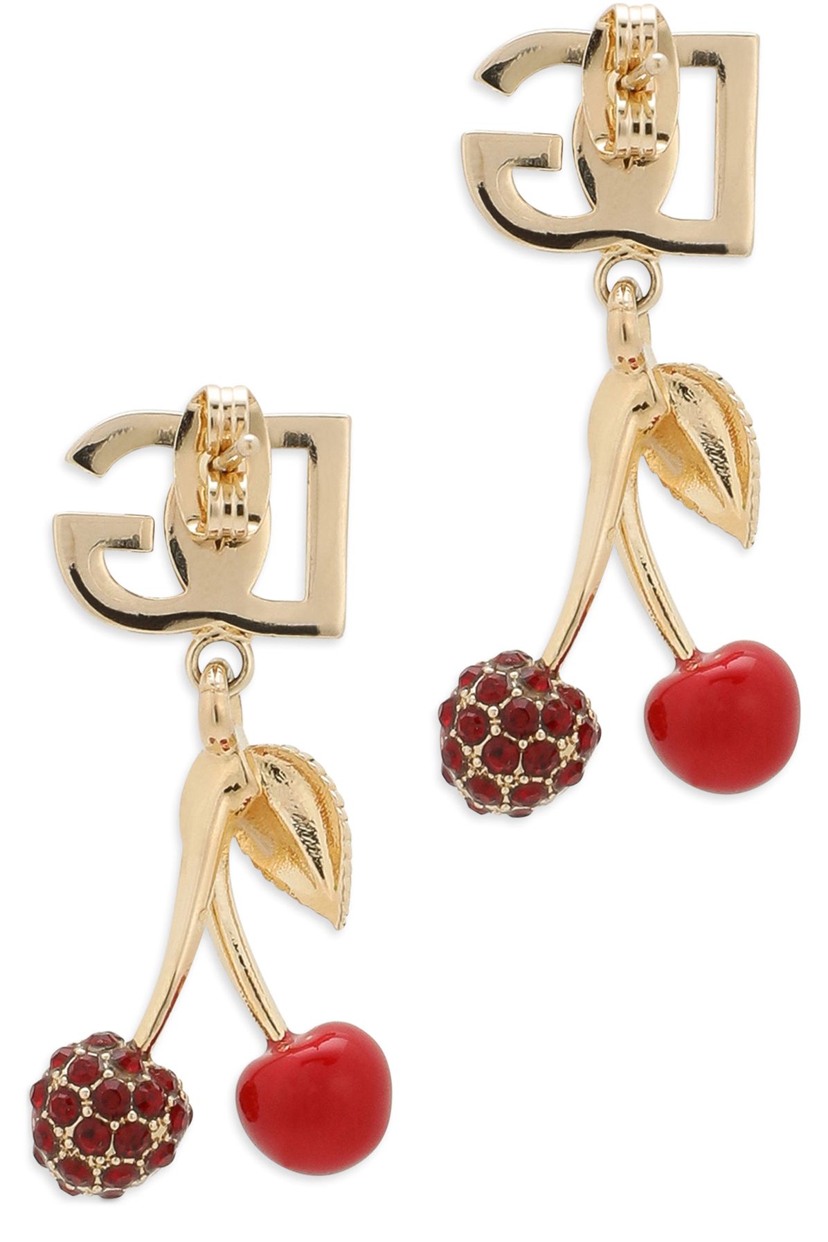 Dolce & Gabbana Earrings with DG logo and cherries