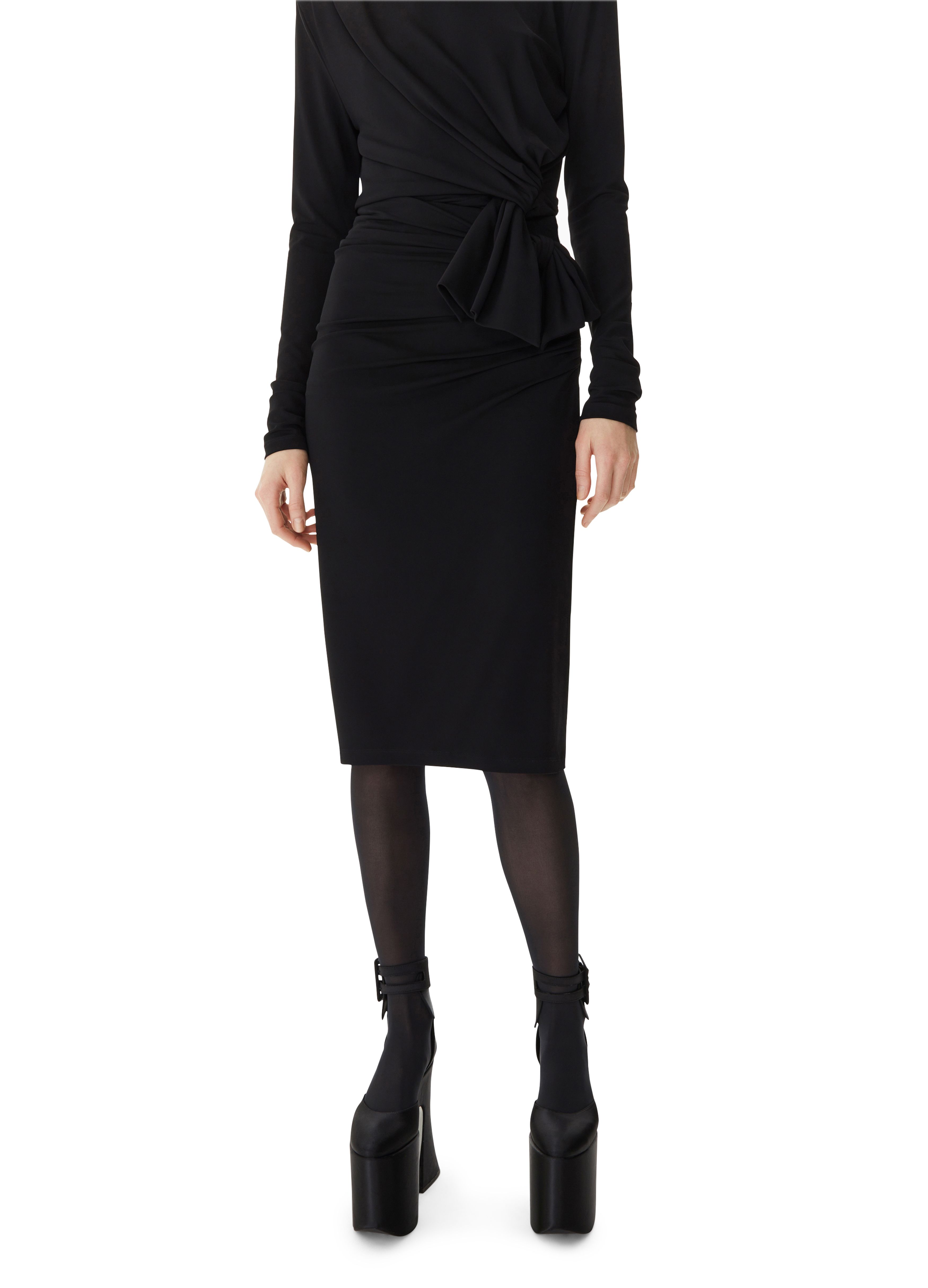 Nina Ricci Fluid jersey wrap skirt