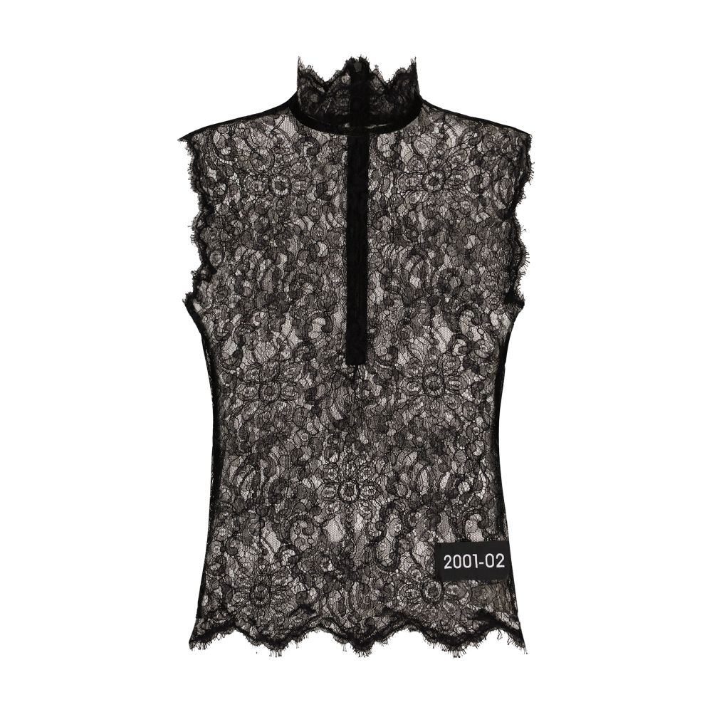 Dolce & Gabbana Sleeveless Top In Chantilly Lace