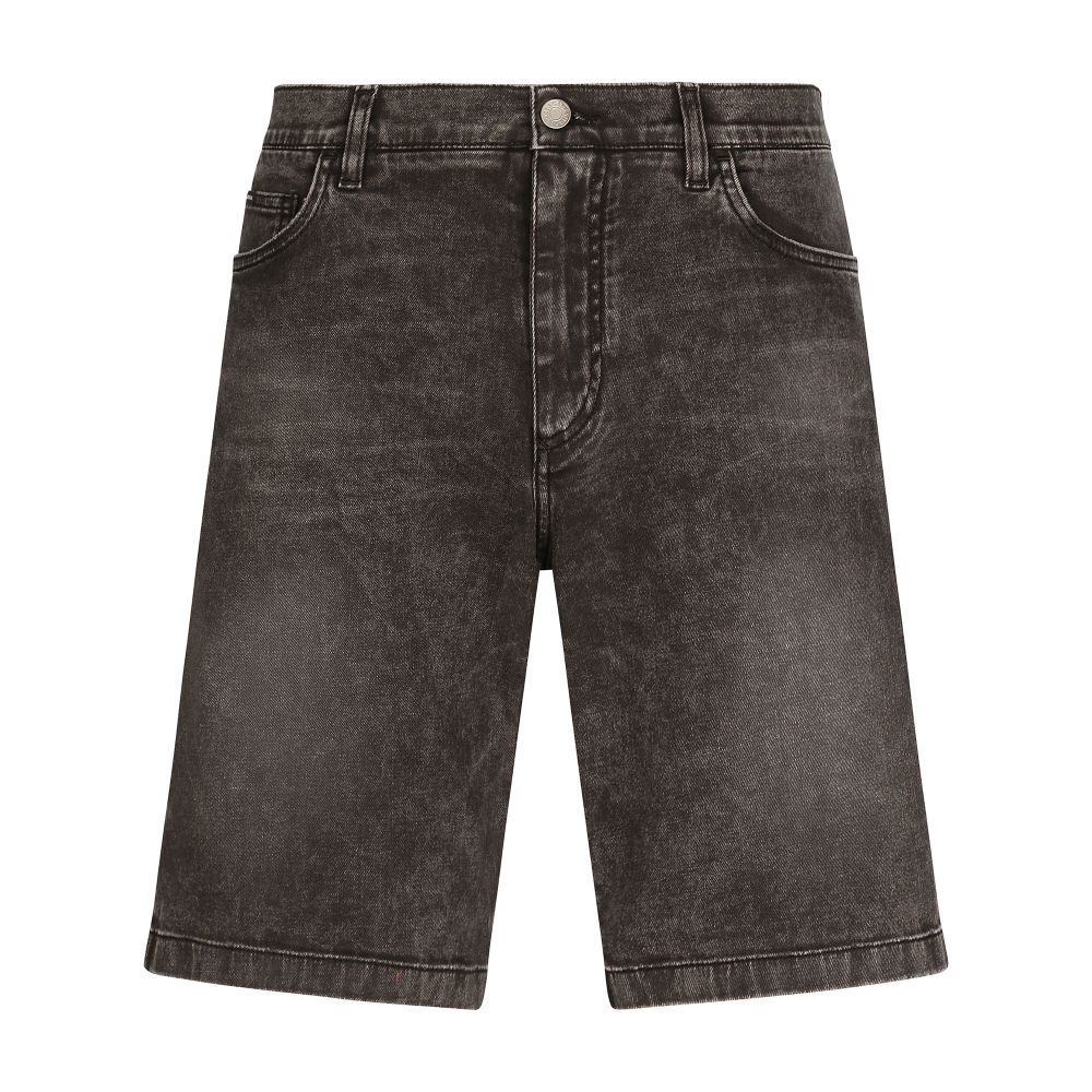 Dolce & Gabbana Gray wash stretch denim shorts