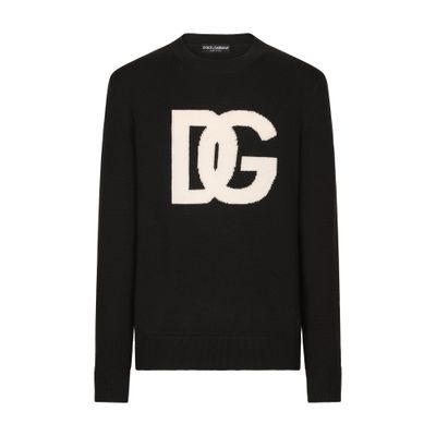 Dolce & Gabbana Cashmere jacquard round-neck sweater