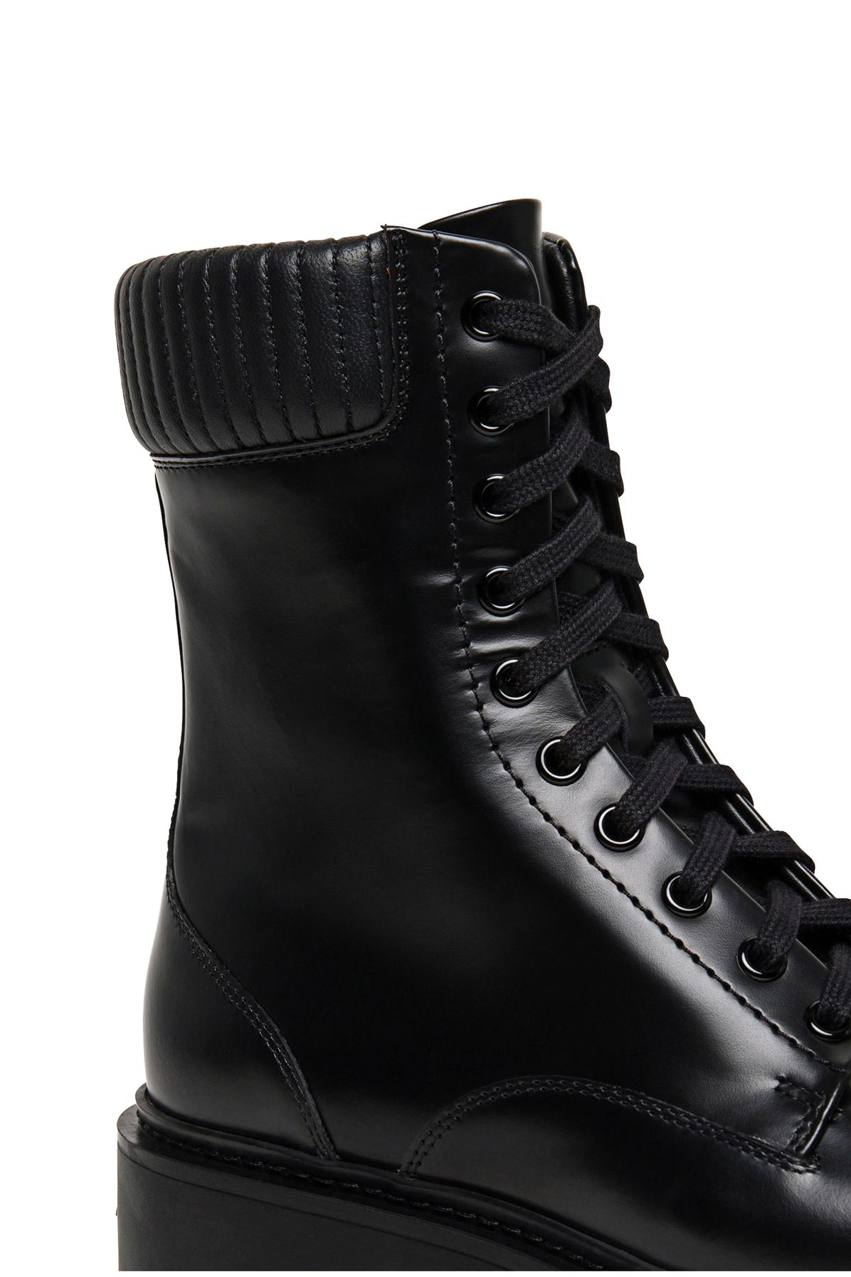 Santoni Leather lace-up ankle boots