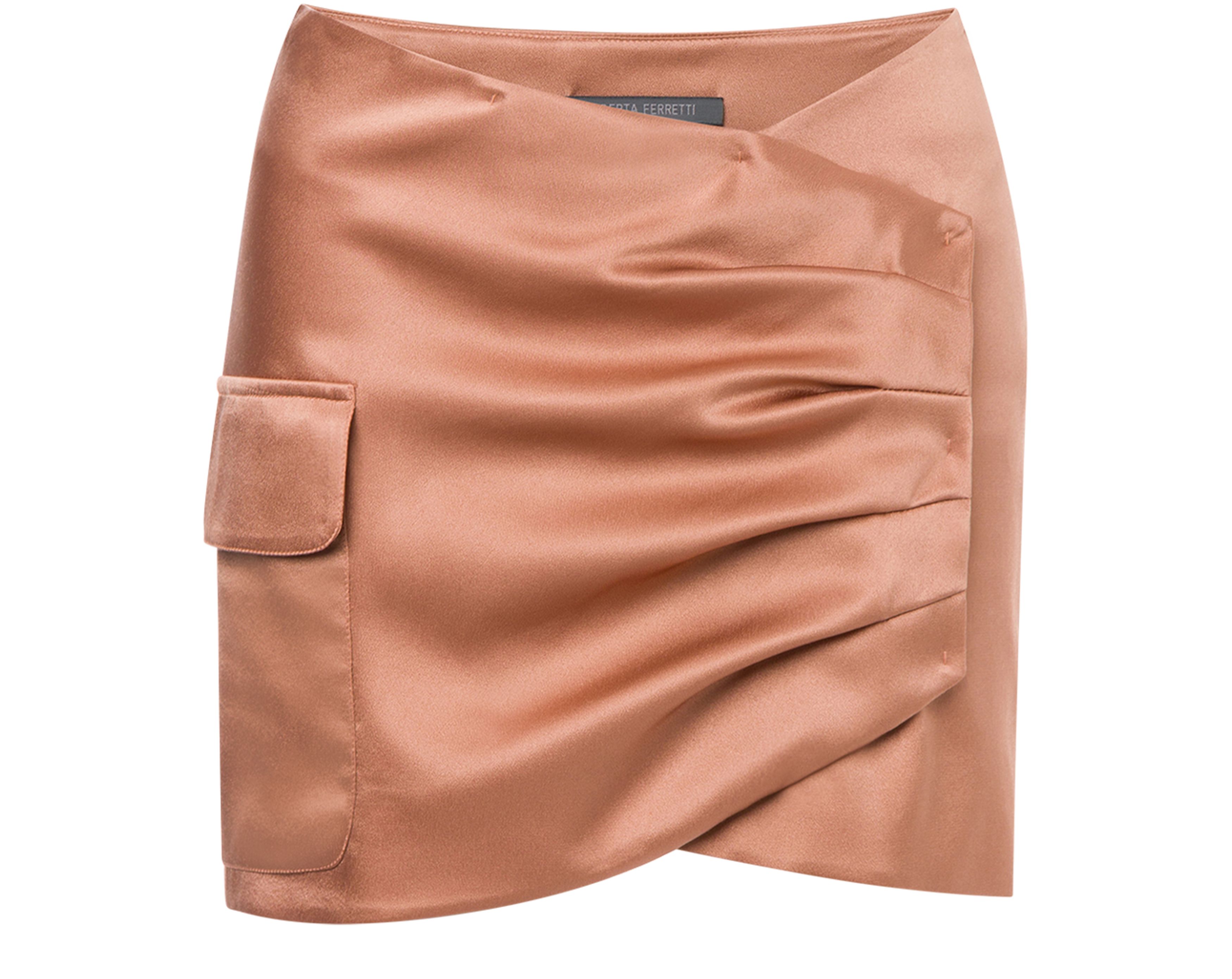 Alberta Ferretti Mini skirt in satin with pocket