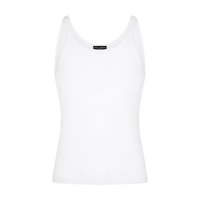 Dolce & Gabbana Fine-rib cotton jersey singlet