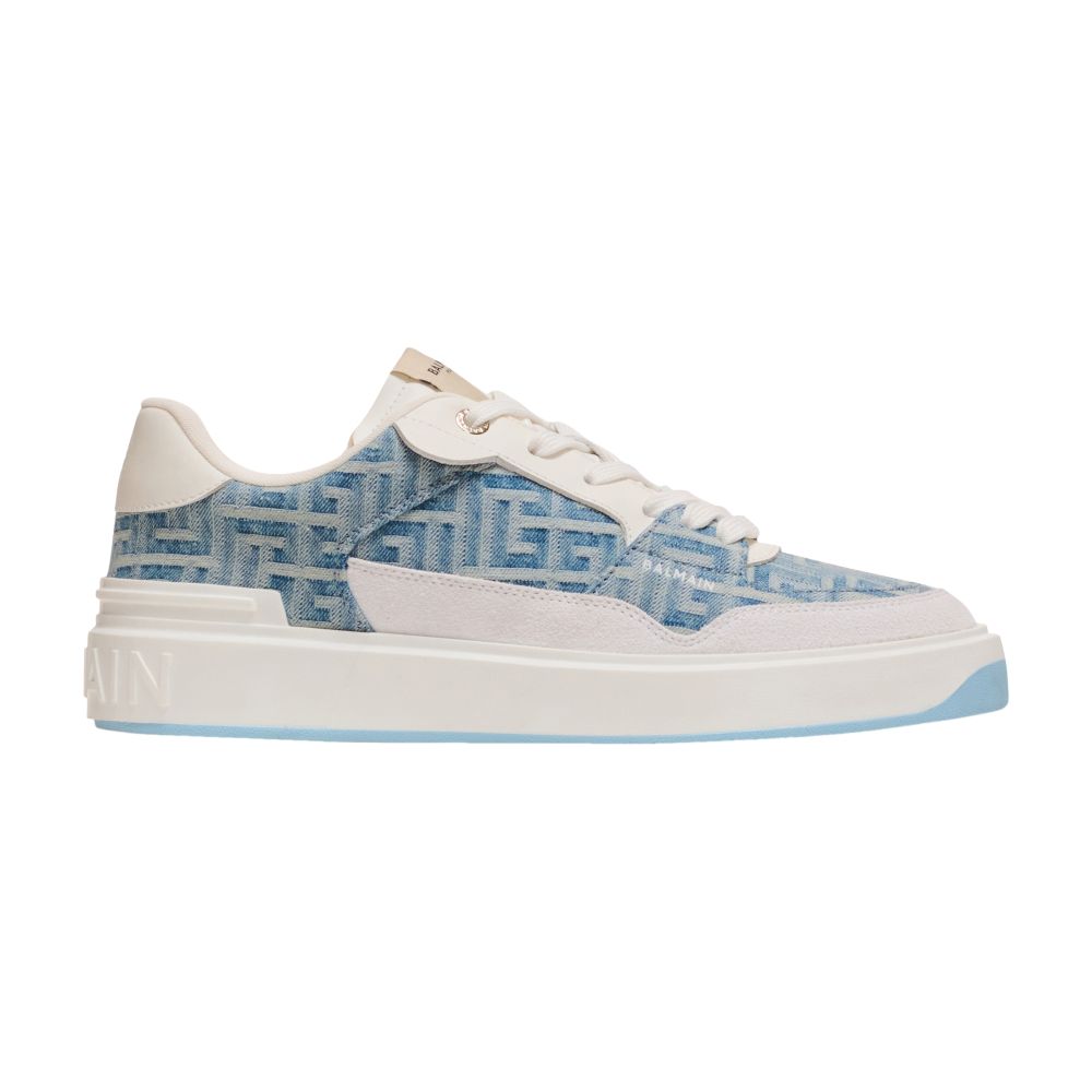 Balmain B-Court Flip denim labyrinth sneakers