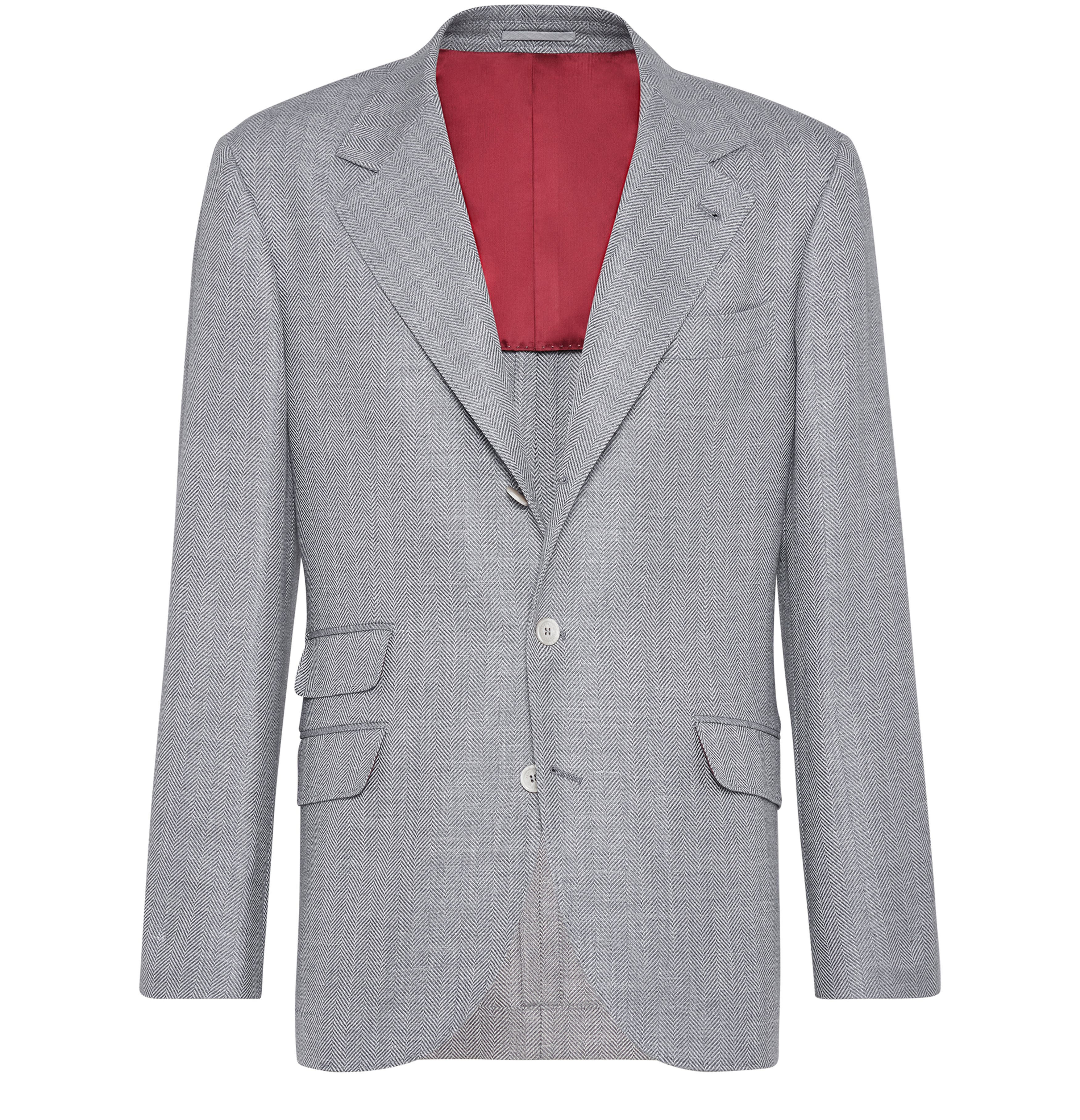 Brunello Cucinelli Chevron unconstructed Cavallo blazer