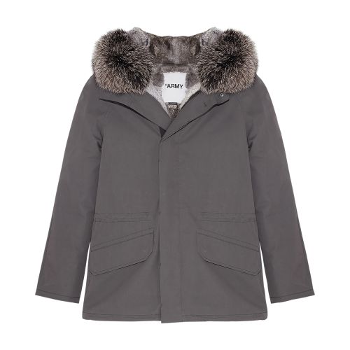 Yves Salomon Fur and technical cotton iconic parka