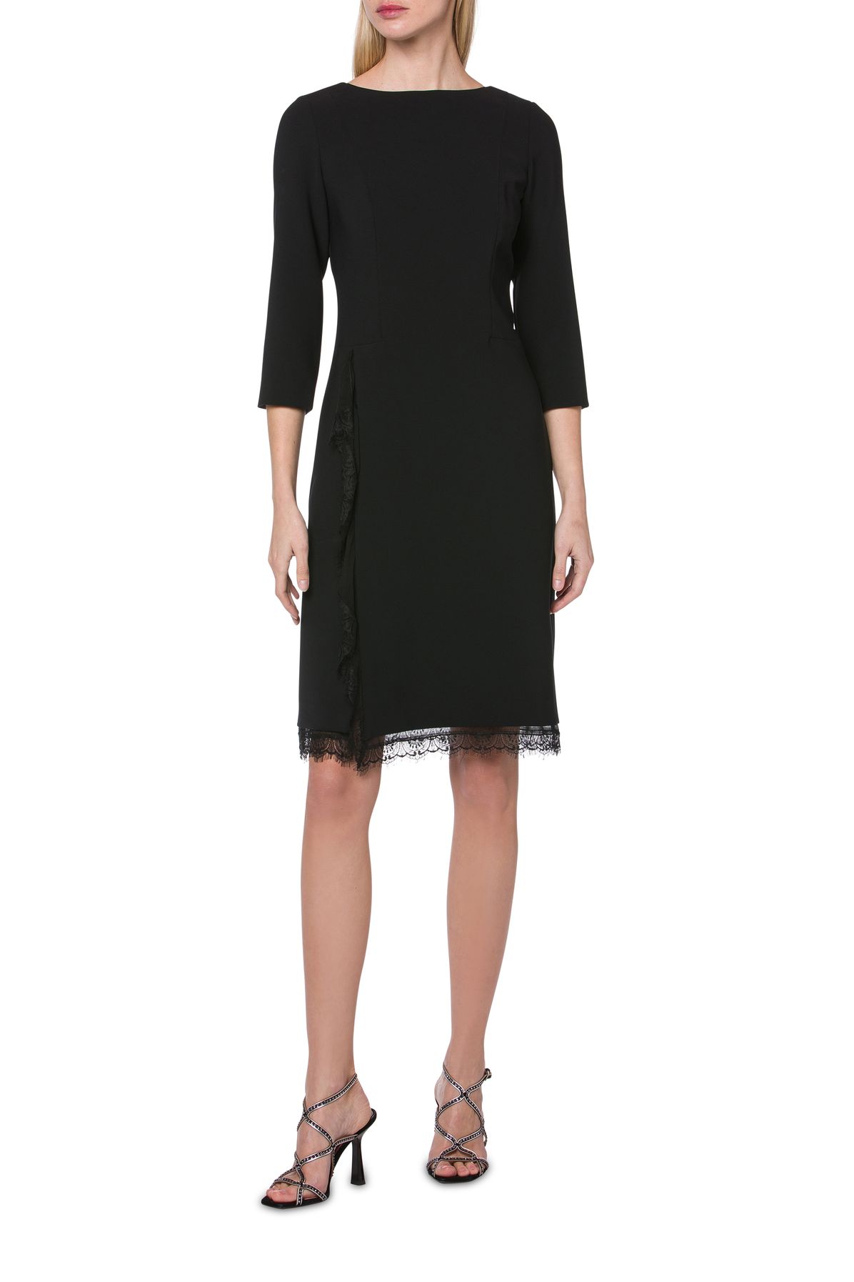 Alberta Ferretti Comfort cady dress with ruffles