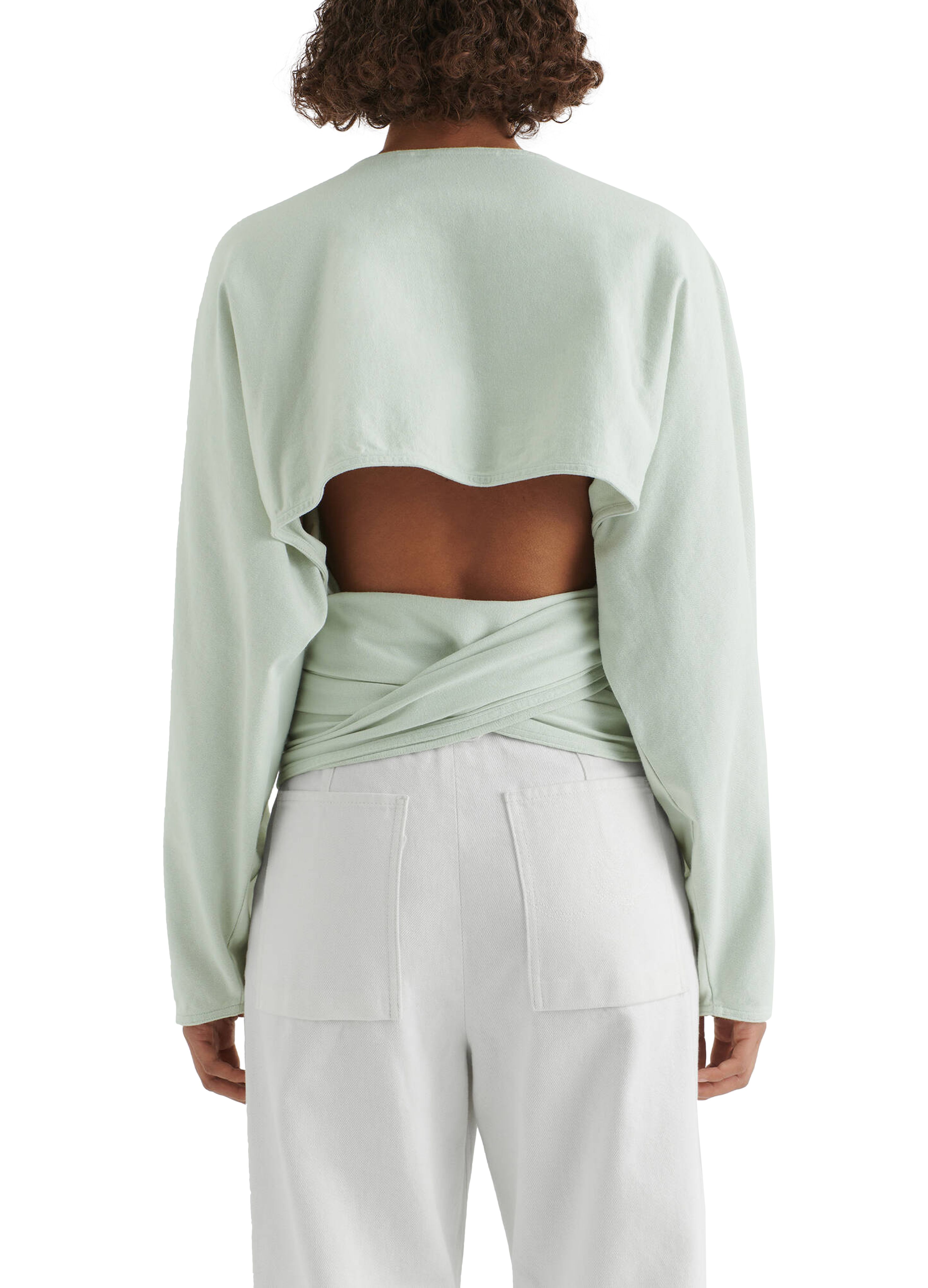 Axel Arigato Drape Tie-Front Sweatshirt