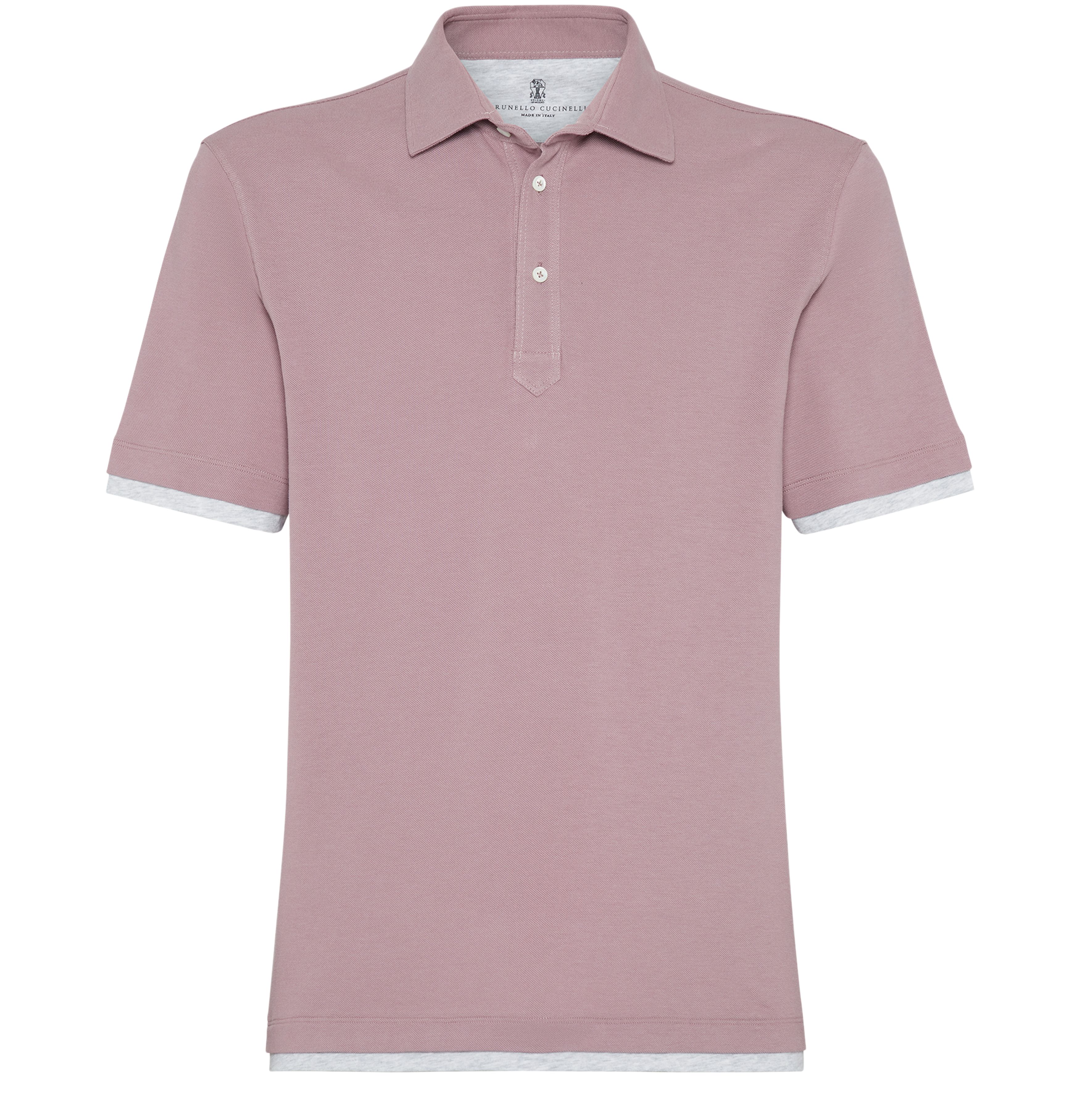 Brunello Cucinelli Polo shirt with superimposed effect