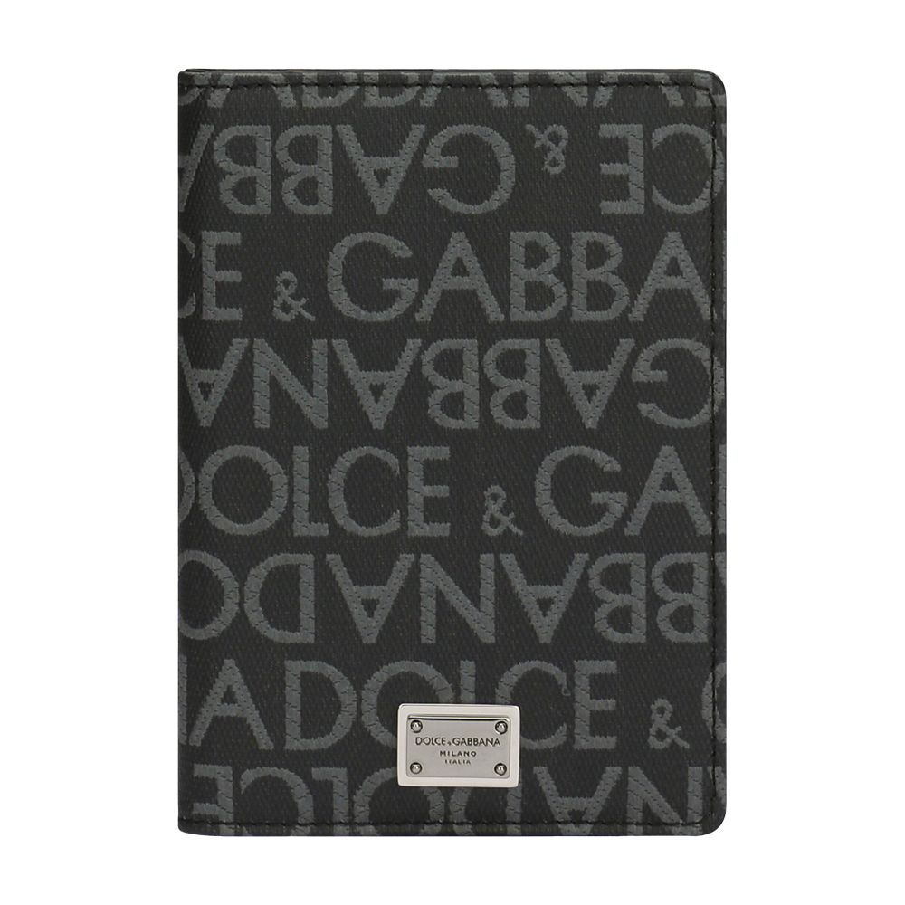 Dolce & Gabbana Coated jacquard passport holder