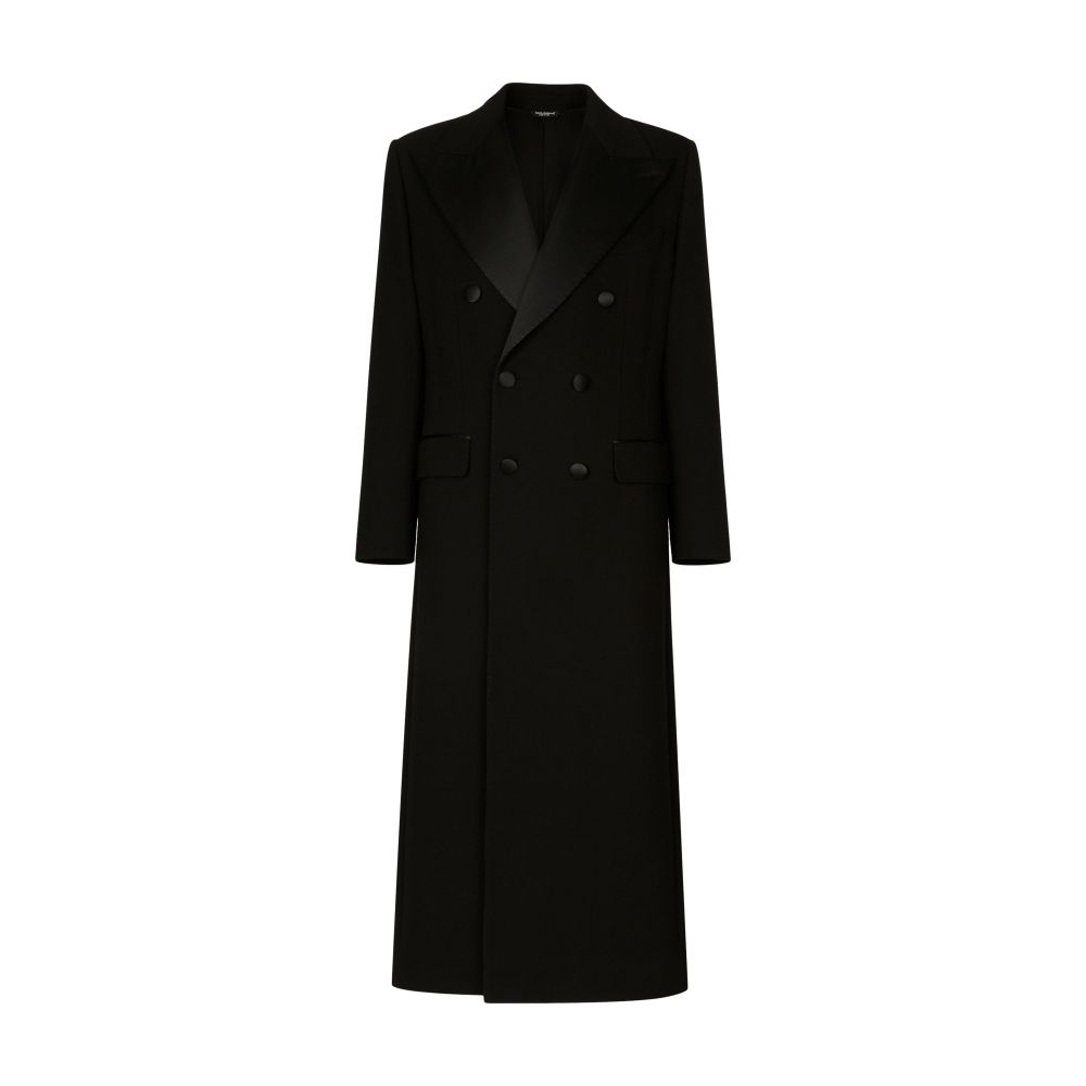 Dolce & Gabbana Double-Breasted Stretch Wool Coat