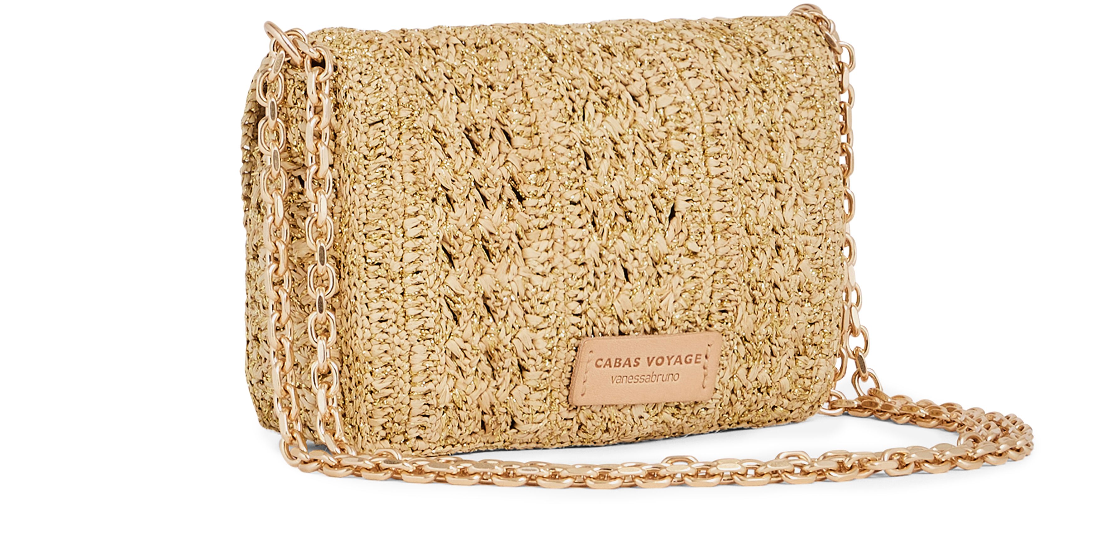  Nano Moon Bag in raffia and lurex