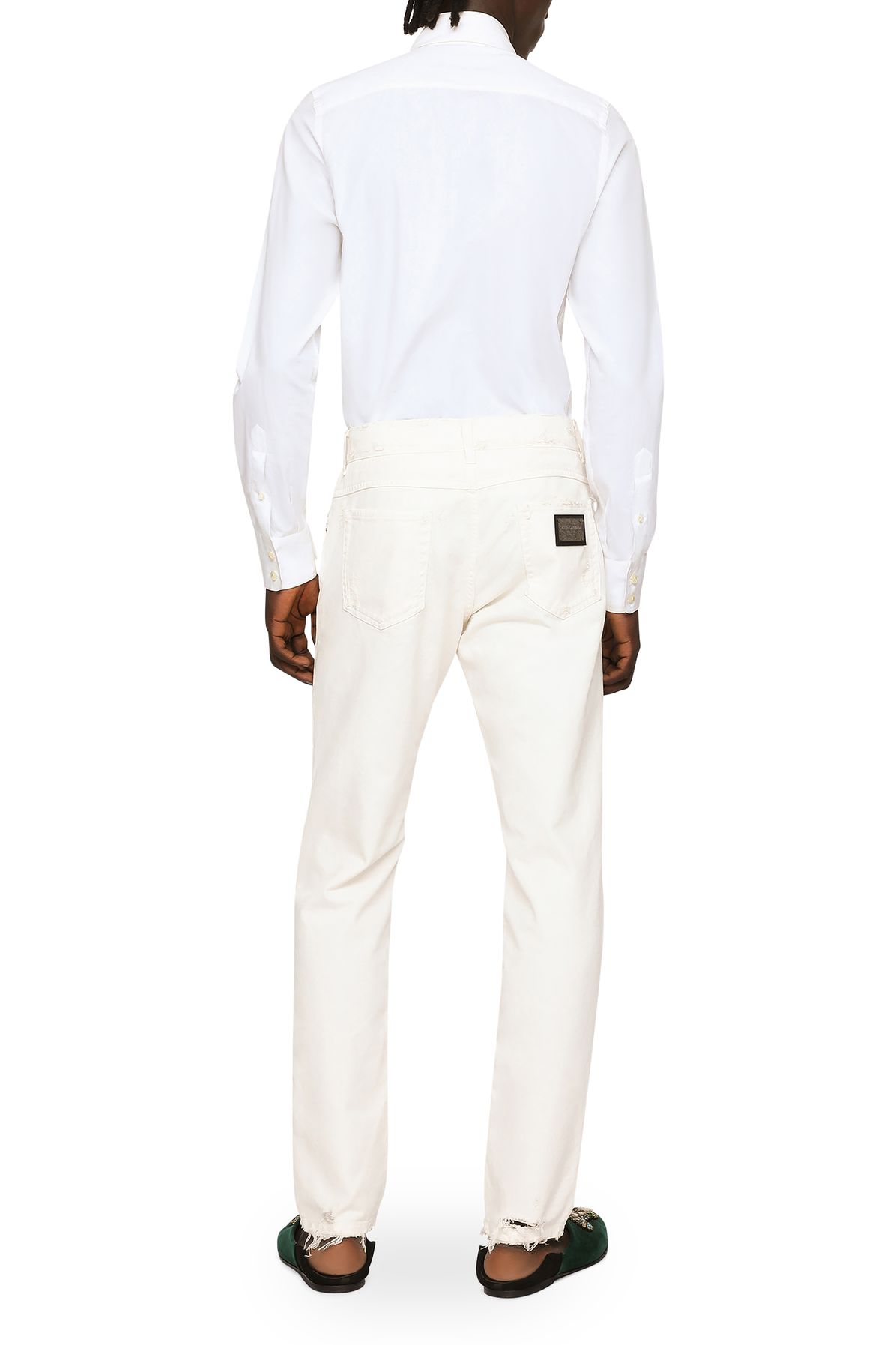 Dolce & Gabbana Regular-fit white denim jeans