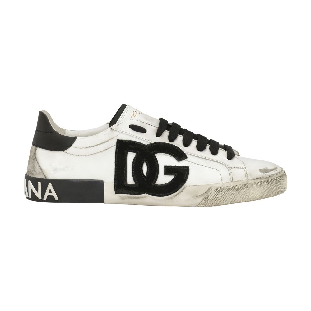 Dolce & Gabbana Portofino Vintage Calfskin Leather Sneakers