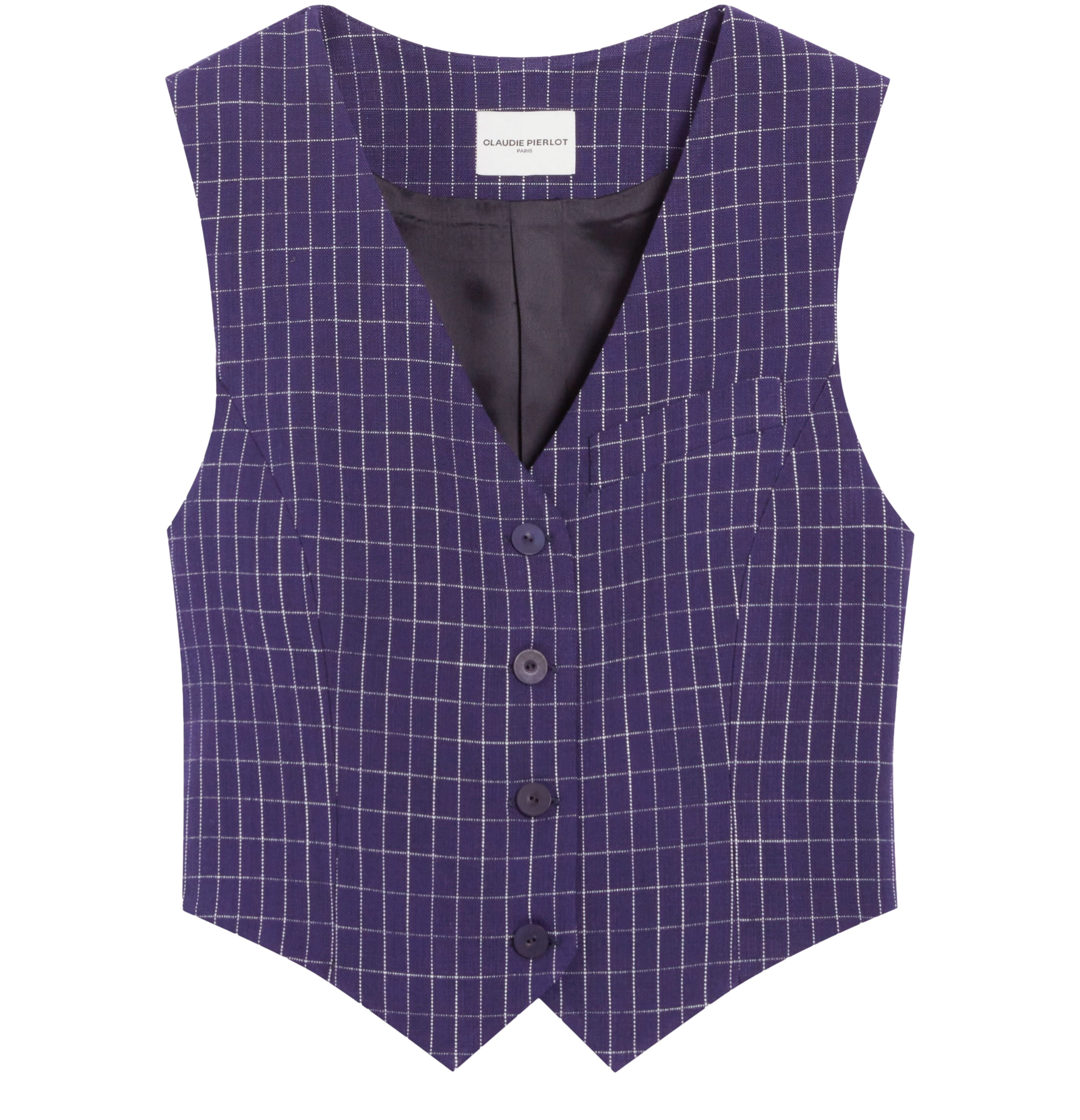  Checked suit waistcoat