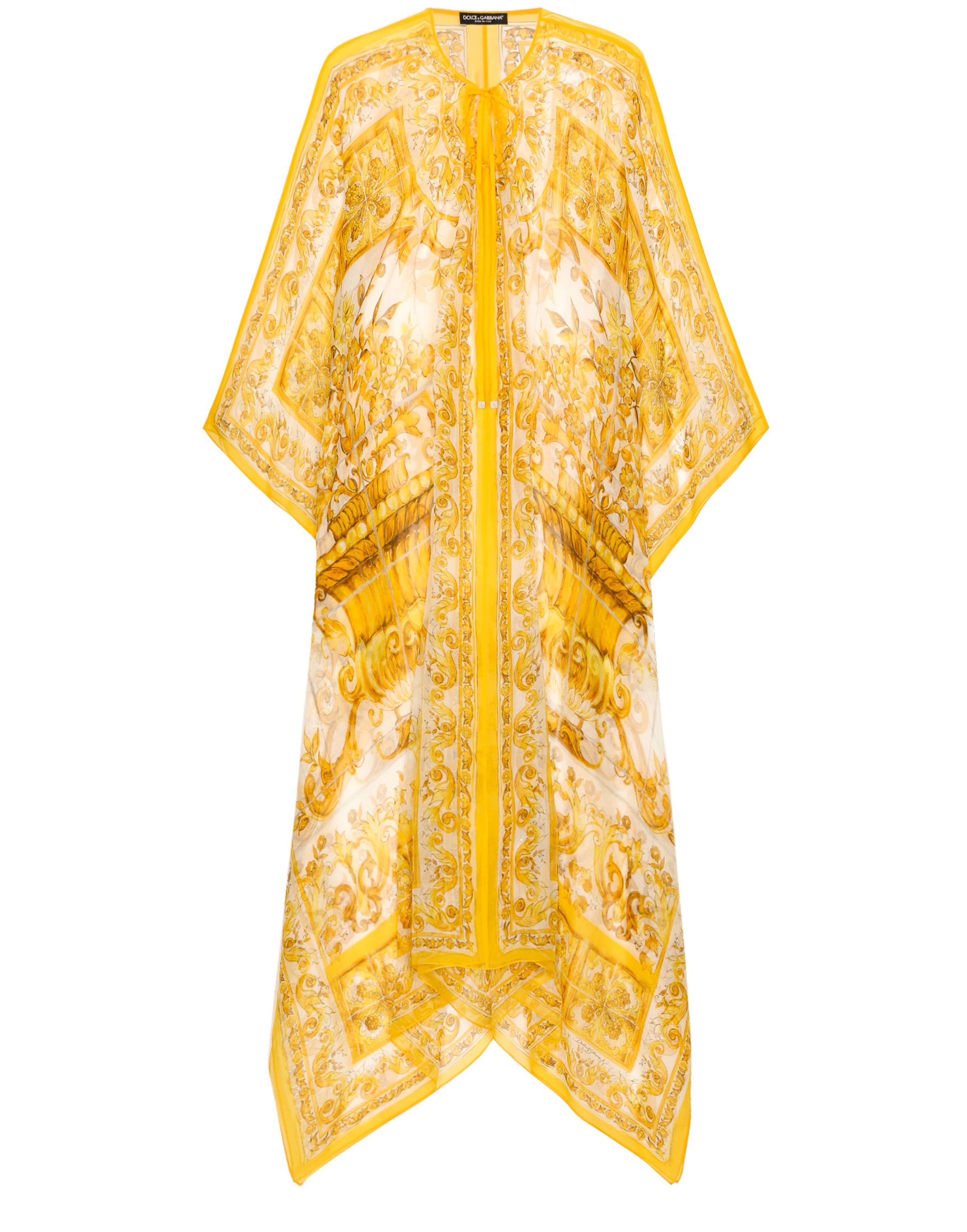 Dolce & Gabbana Majolica long silk chiffon dress