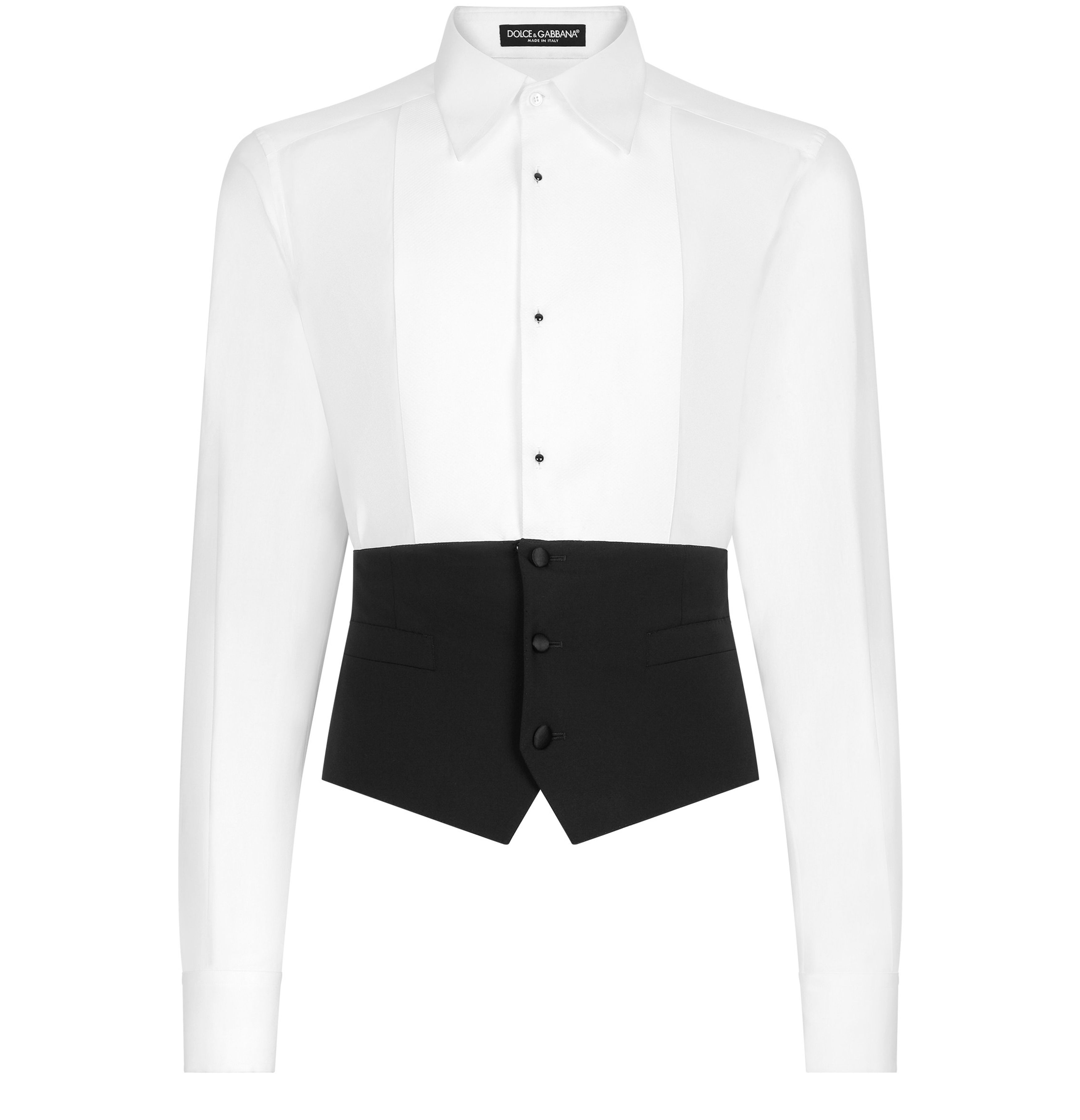 Dolce & Gabbana Tuxedo shirt with vest bottom