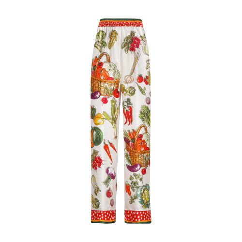 Dolce & Gabbana Vegetable-print twill pajama pants