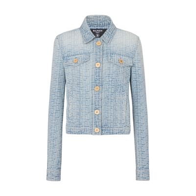 Balmain Monogrammed denim jacket