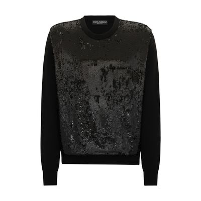 Dolce & Gabbana Round-neck wool and silk sweater