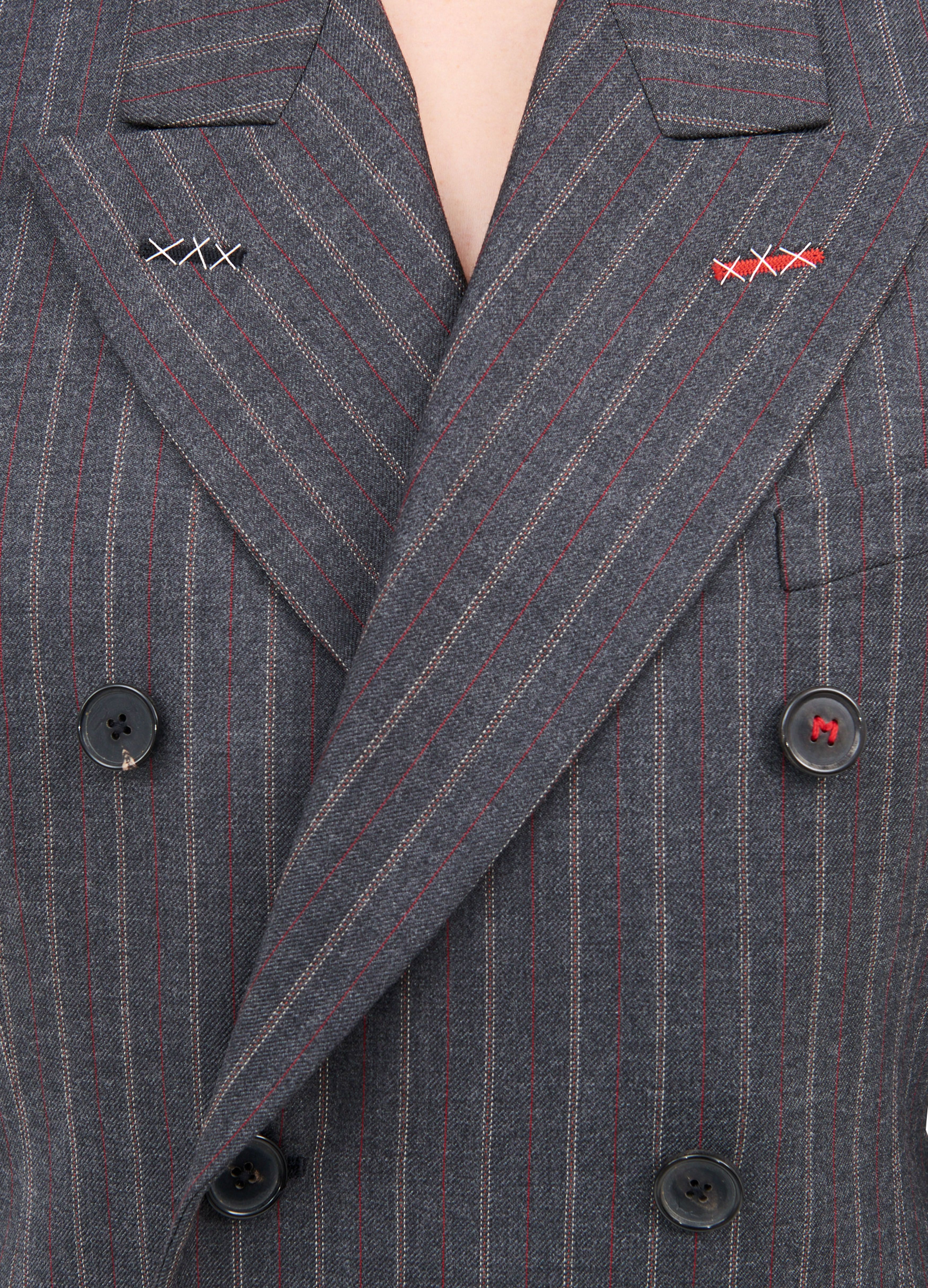 Maison Margiela Spliced Pinstripe Wool Blazer