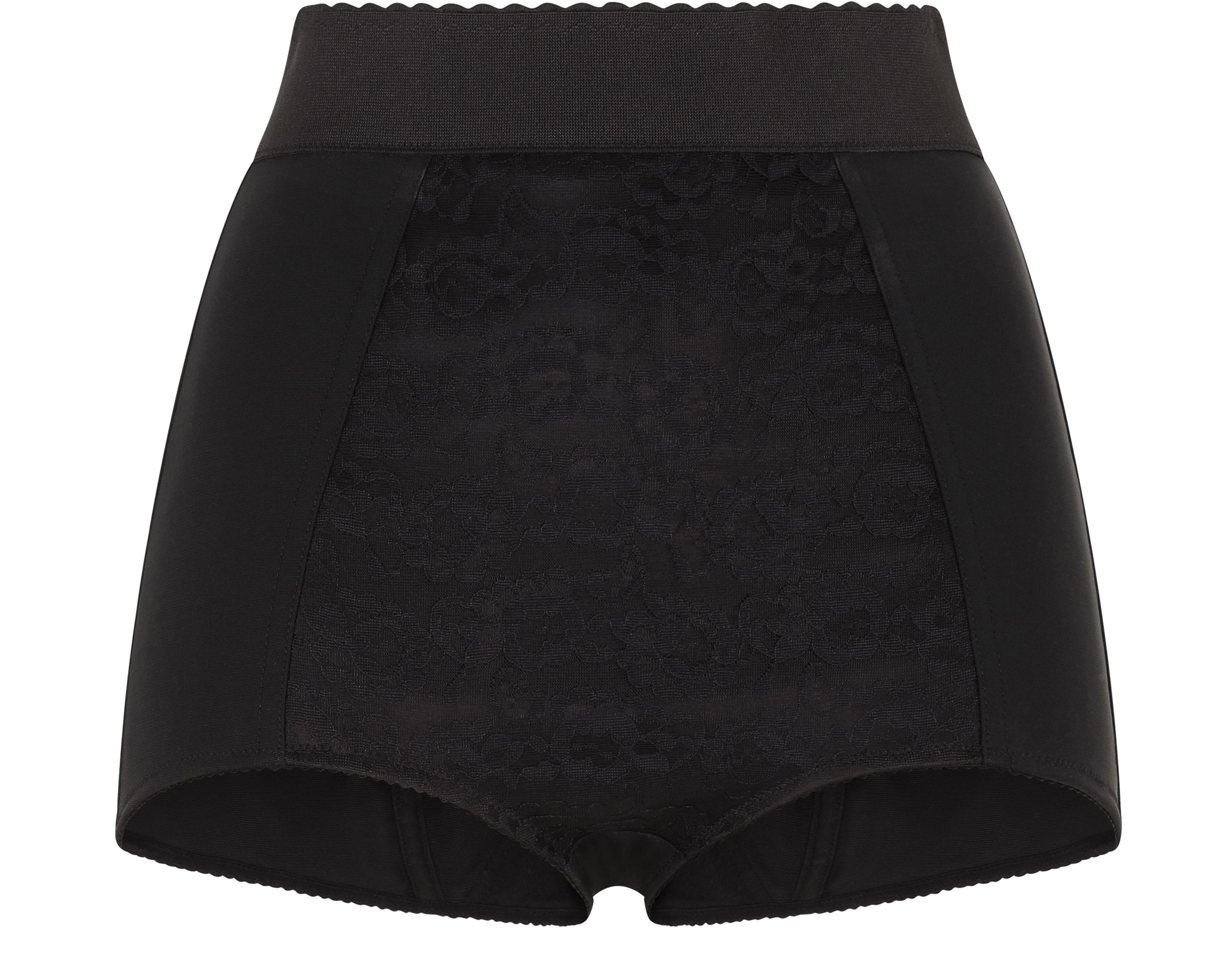 Dolce & Gabbana High-waisted shaper panties in jacquard and satin