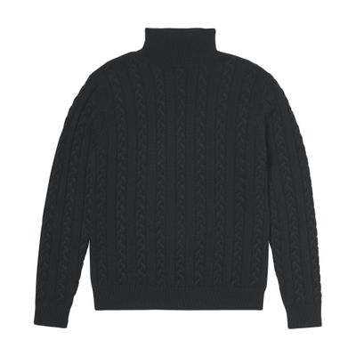  Wool cashmere cable-knit sweater