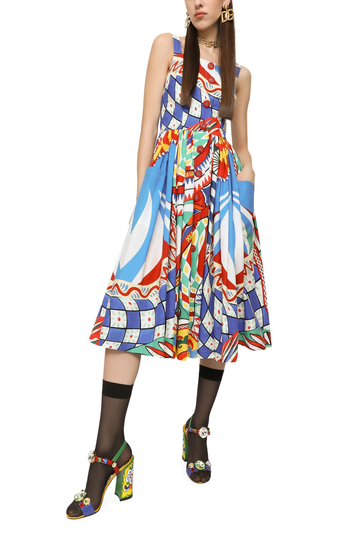 Dolce & Gabbana Poplin calf-length dress