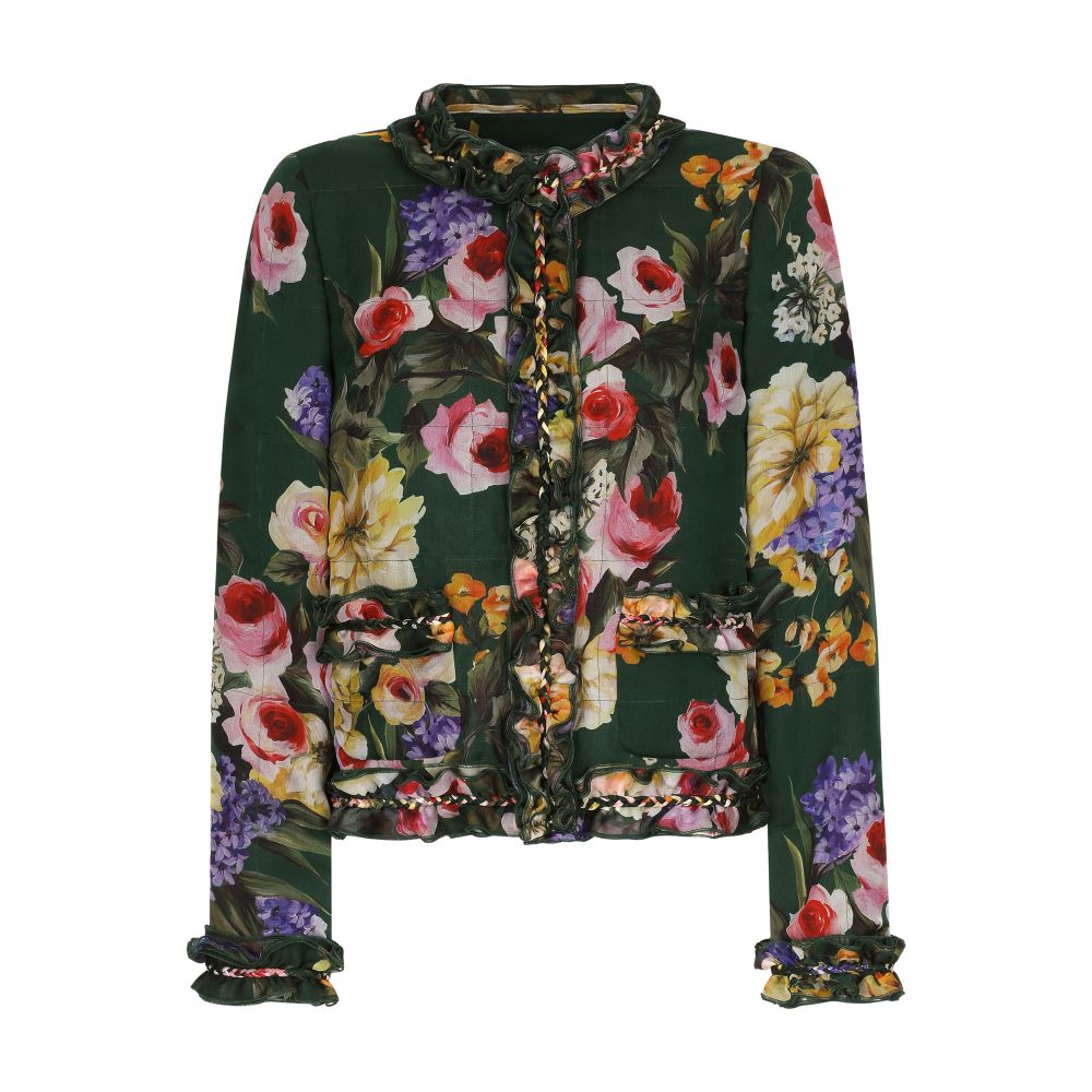 Dolce & Gabbana Garden-print chiffon jacket