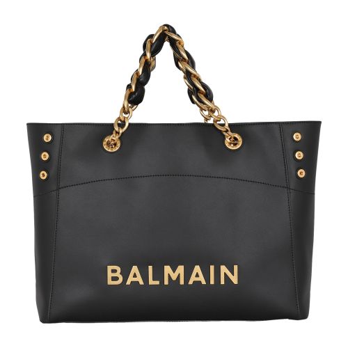 Balmain 1945 Soft Leather Tote Bag