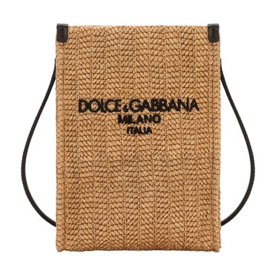 Dolce & Gabbana Small woven straw shopper