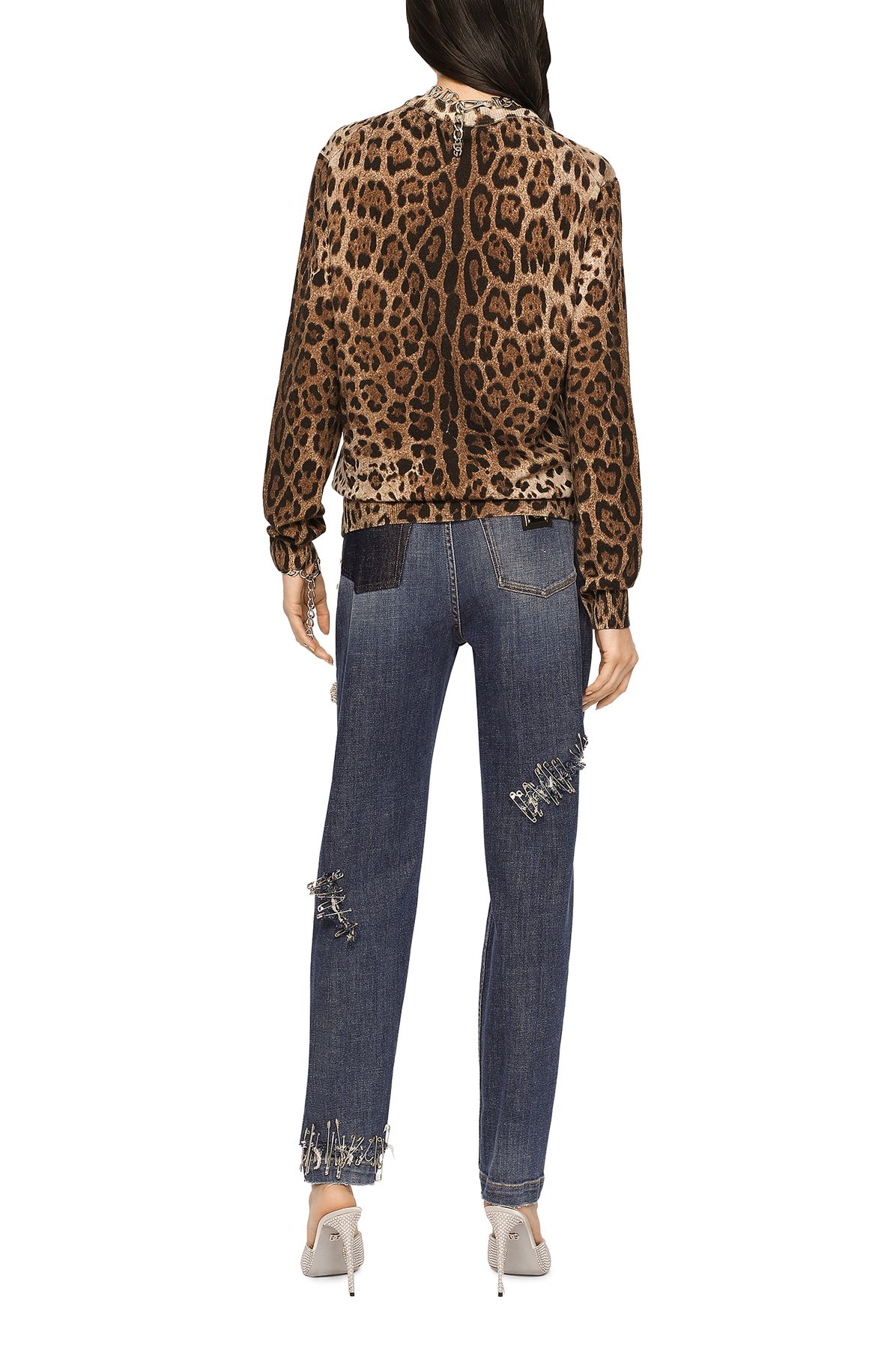 Dolce & Gabbana Leopard-print cashmere sweater