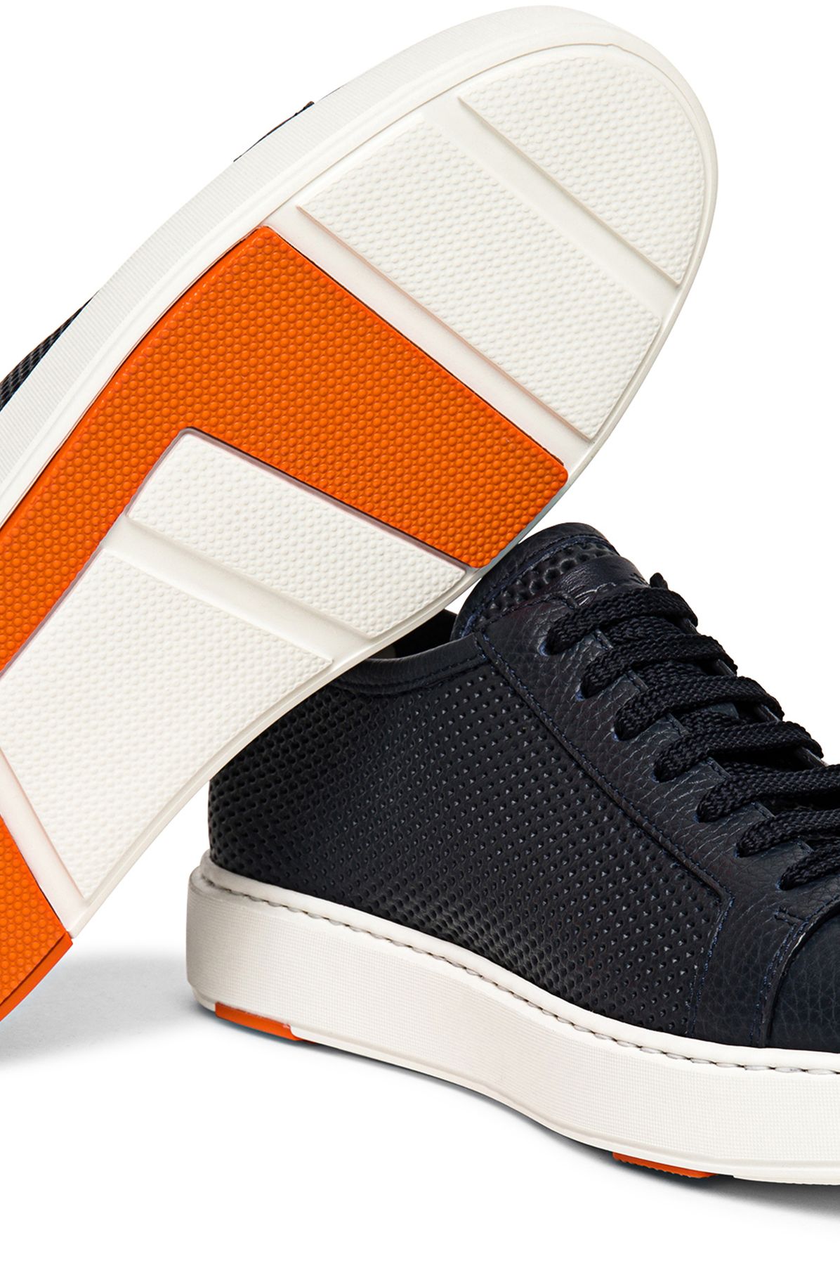 Santoni Tumbled Leather sneakers