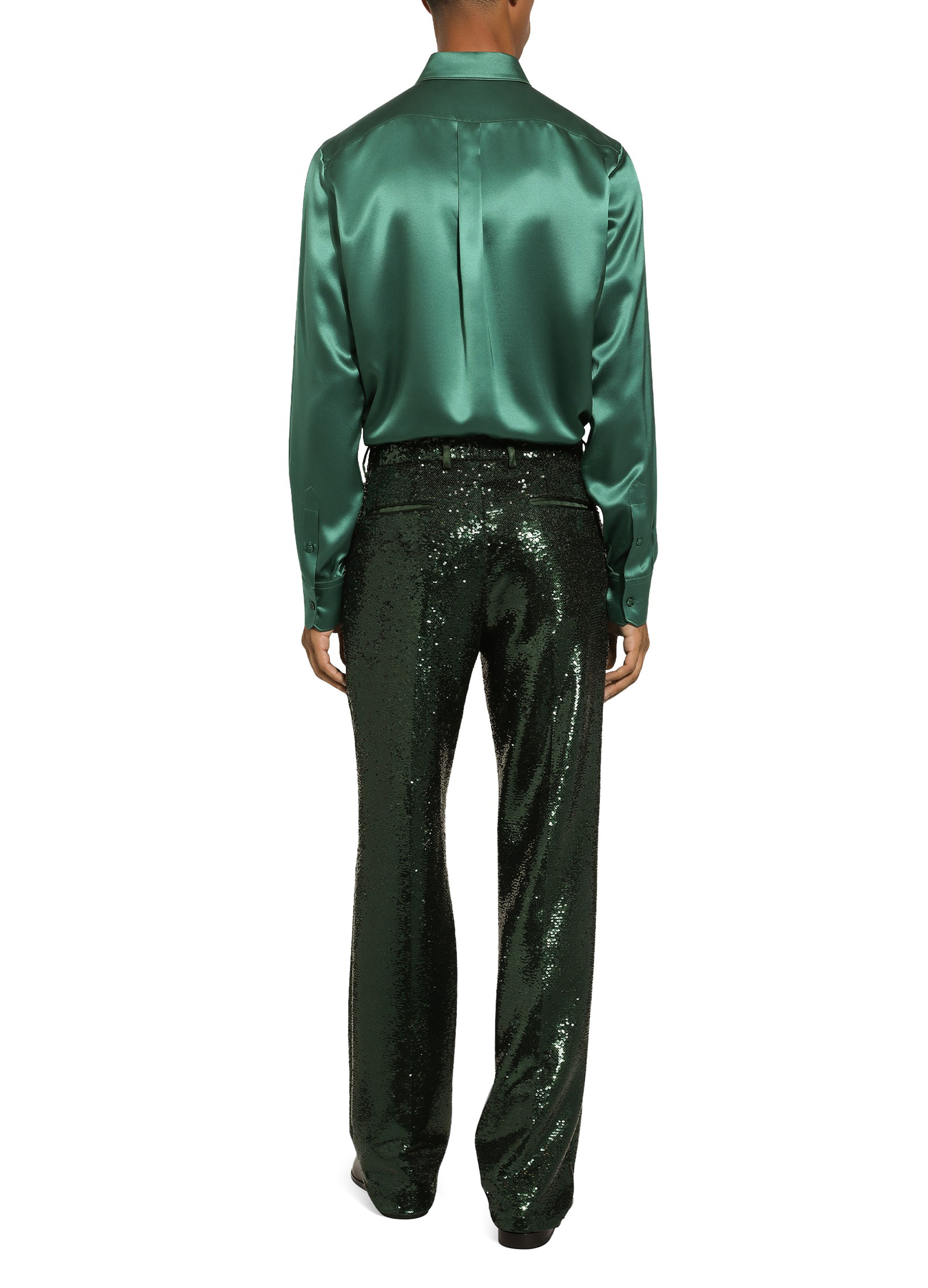 Dolce & Gabbana Silk satin Martini-fit shirt