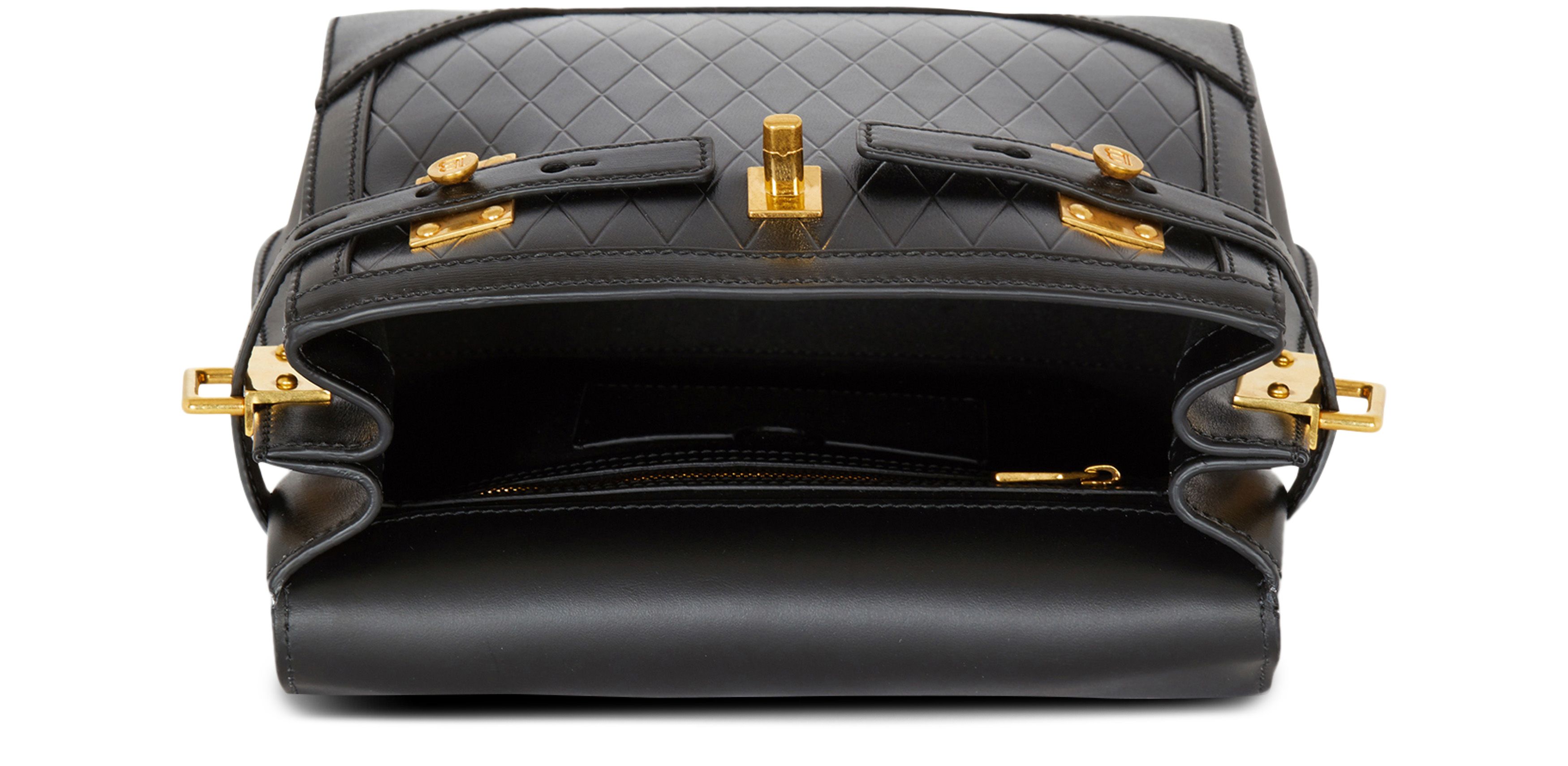 Balmain B-Buzz 23 calfskin leather bag