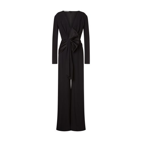 Alberta Ferretti Enver satin jumpsuit with draping