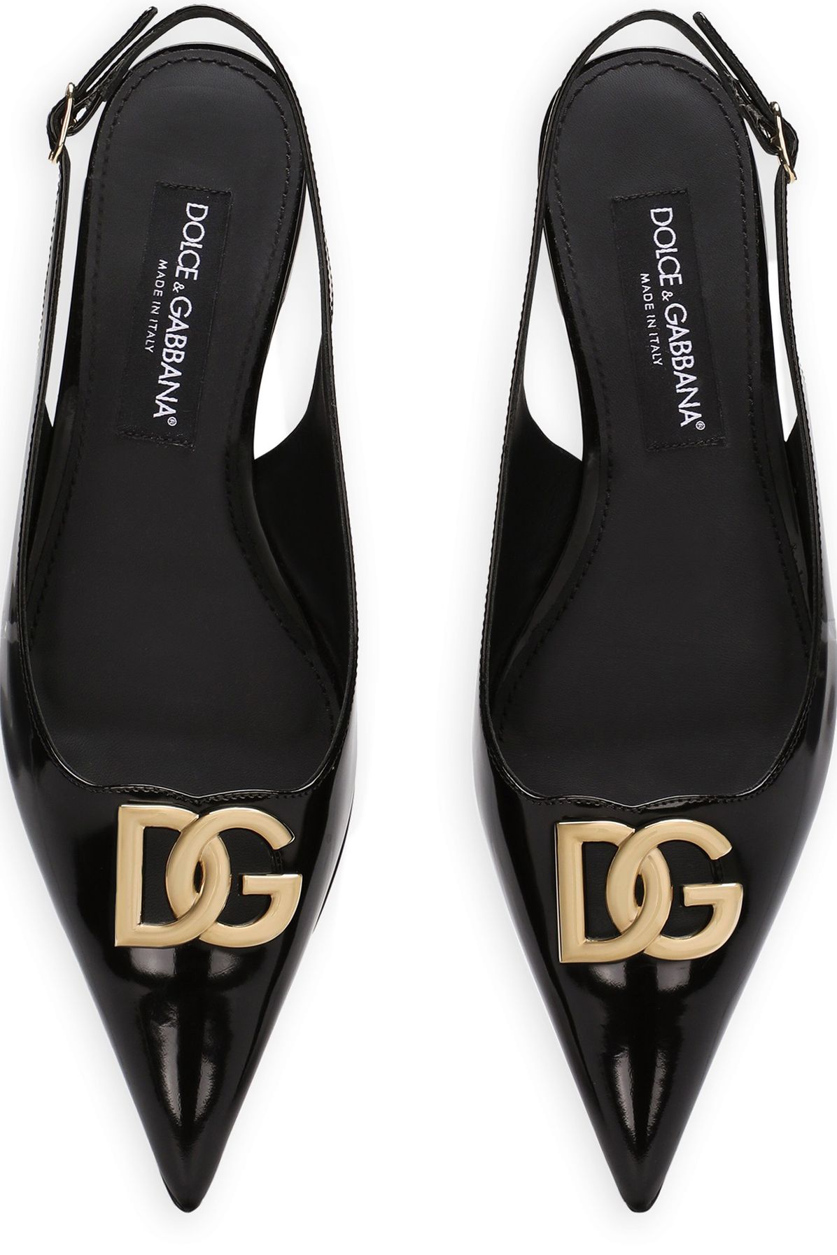 Dolce & Gabbana Polished calfskin slingbacks