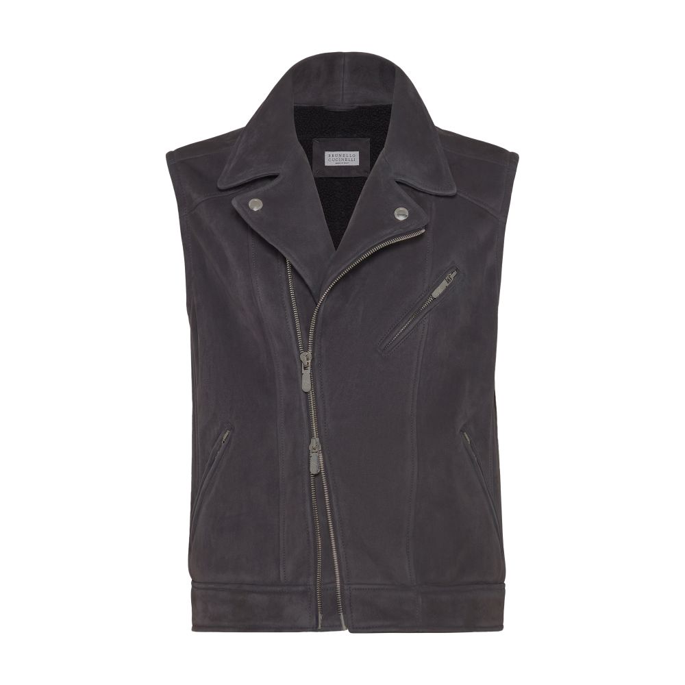 Brunello Cucinelli Shearling biker vest