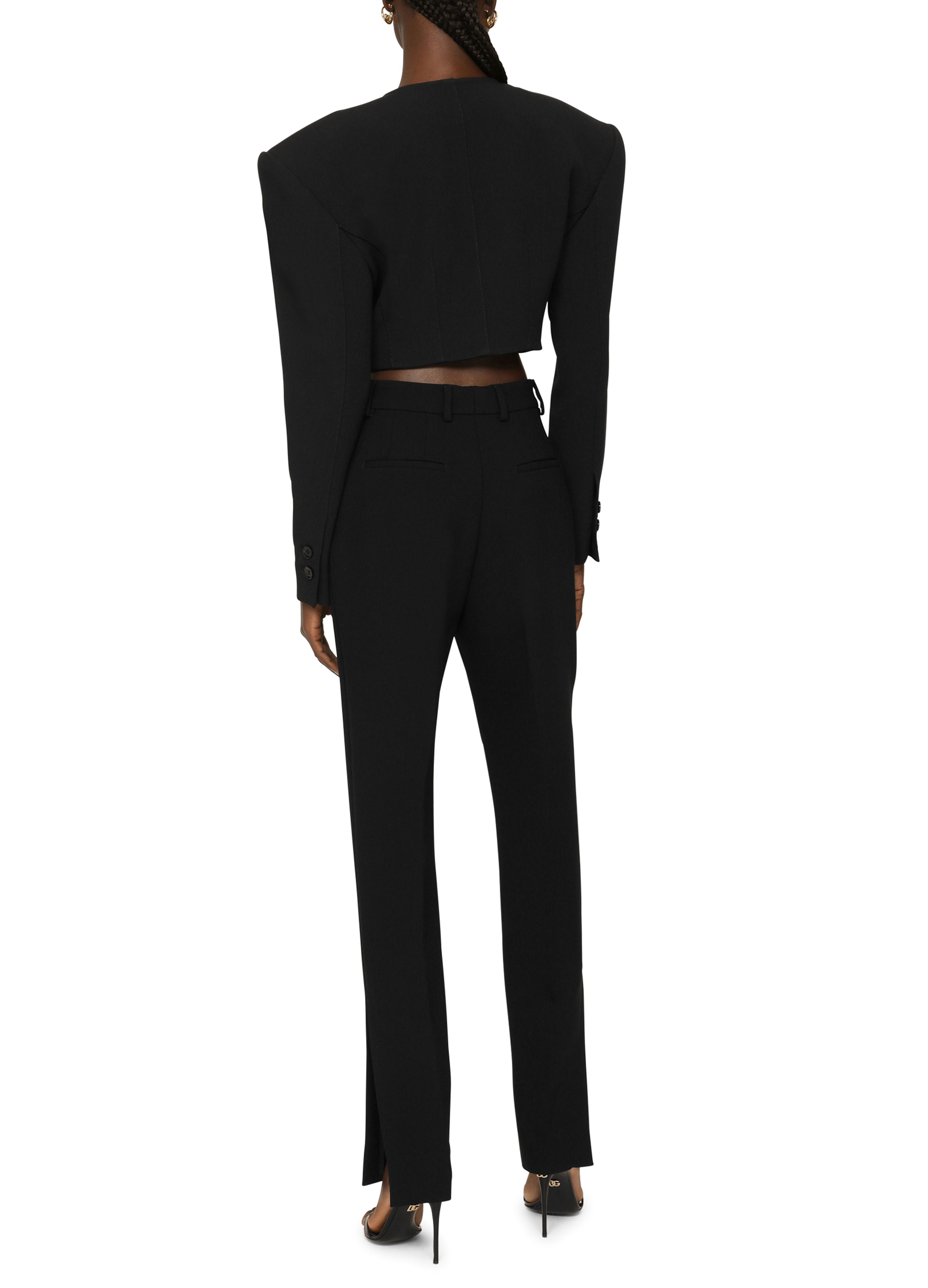 Dolce & Gabbana Woolen pants with slits on the hem