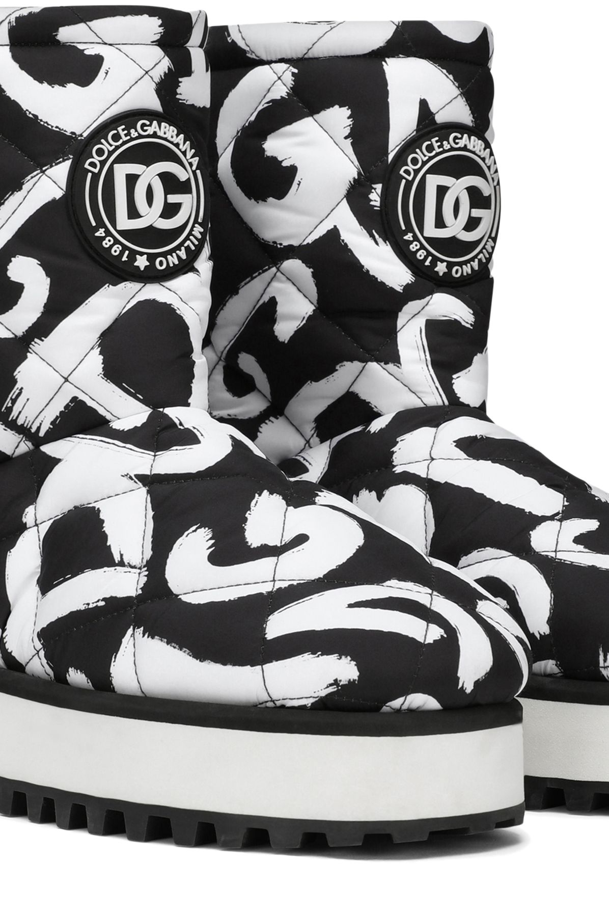 Dolce & Gabbana Nylon ankle boots with logo print