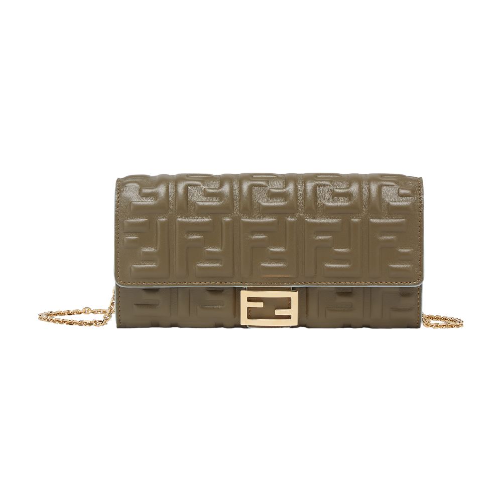 FENDI Baguette Continental Wallet With Chain