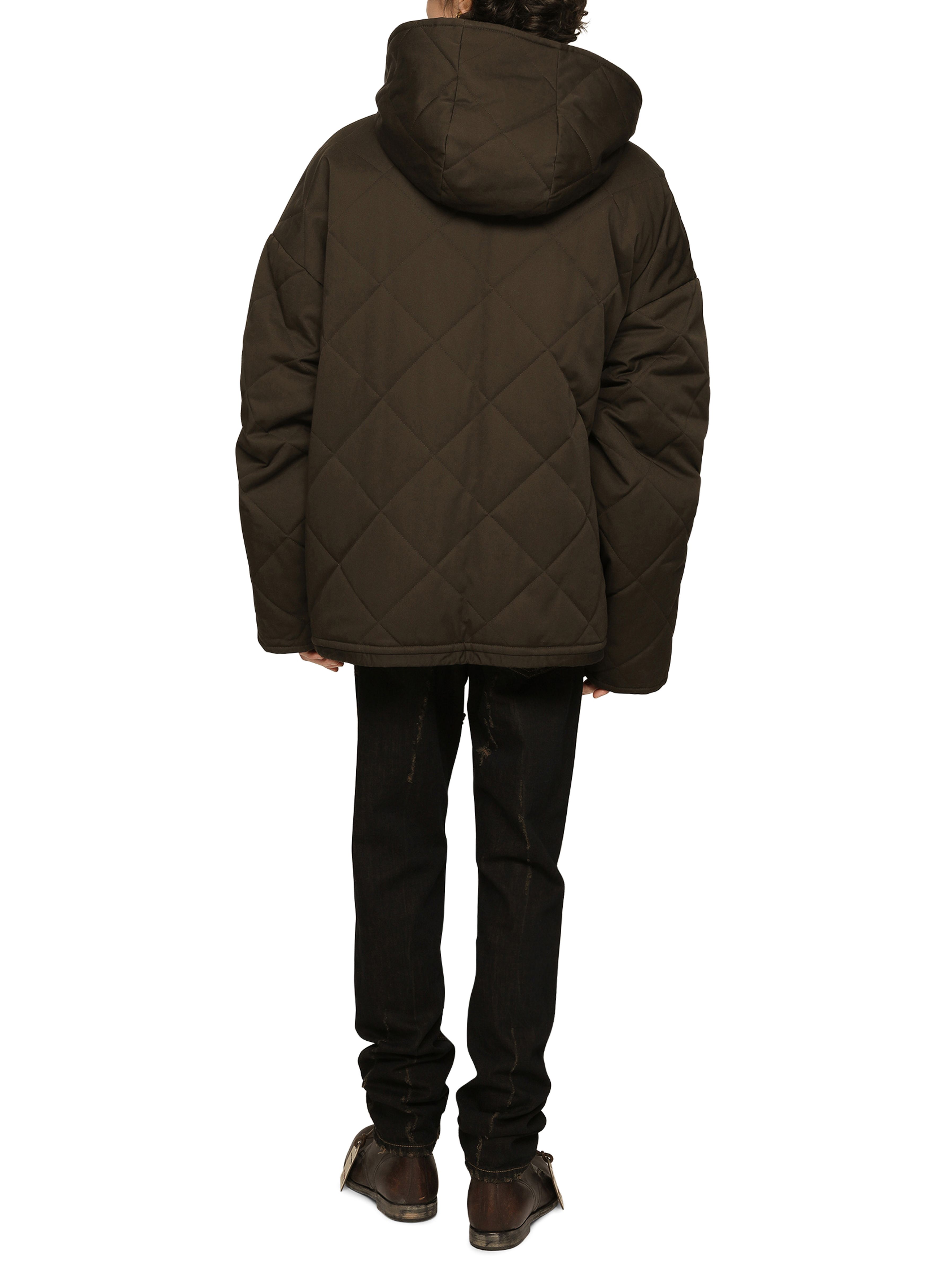 Dolce & Gabbana Quilted cotton jacket with hood