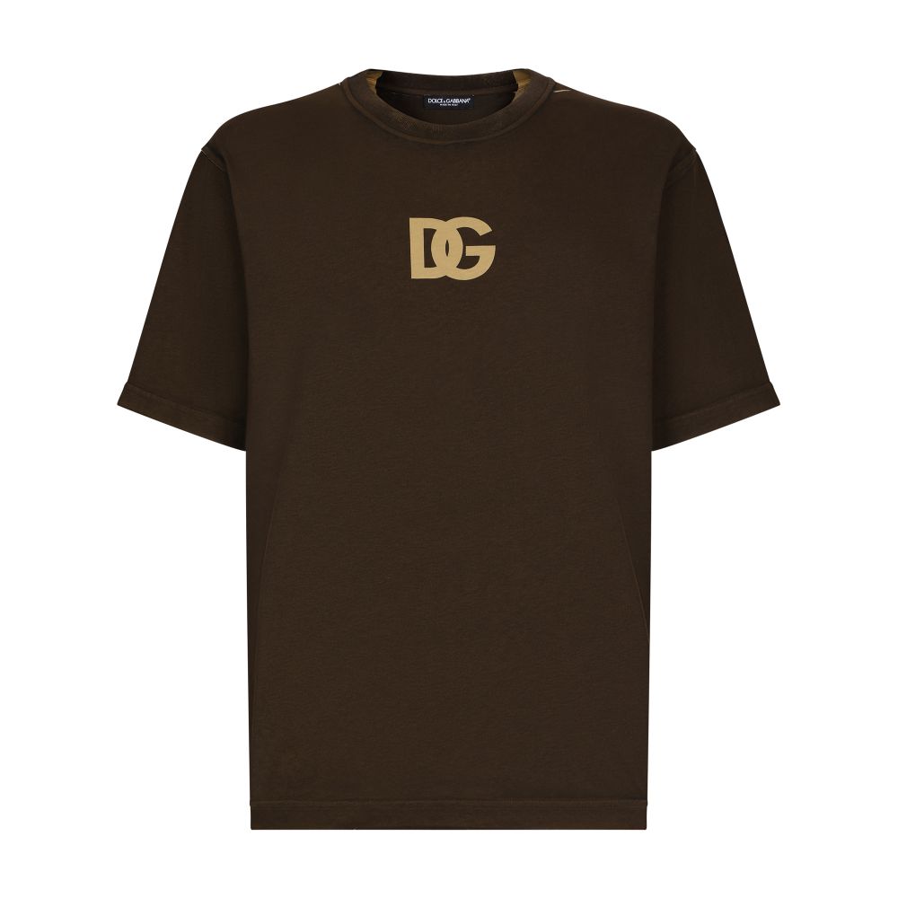 Dolce & Gabbana Cotton T-Shirt with Logo Print