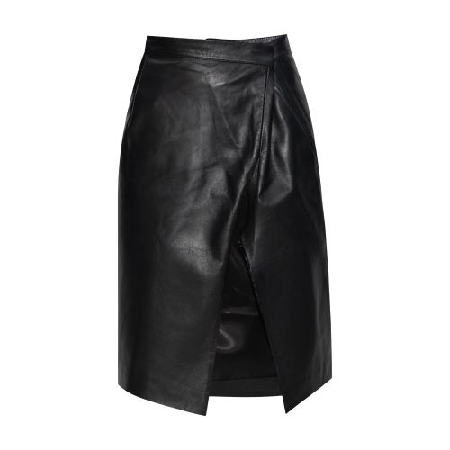 Vetements Asymmetric leather skirt