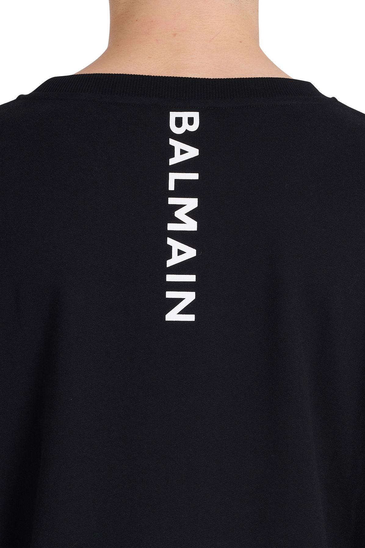 Balmain Balmain logo print cotton sweatshirt