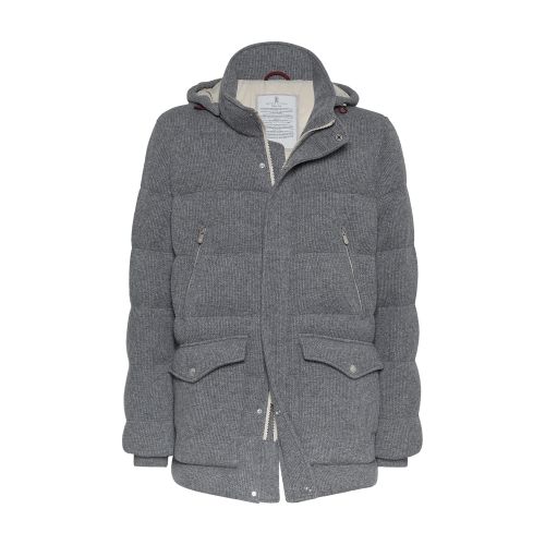 Brunello Cucinelli Knitted puffer jacket