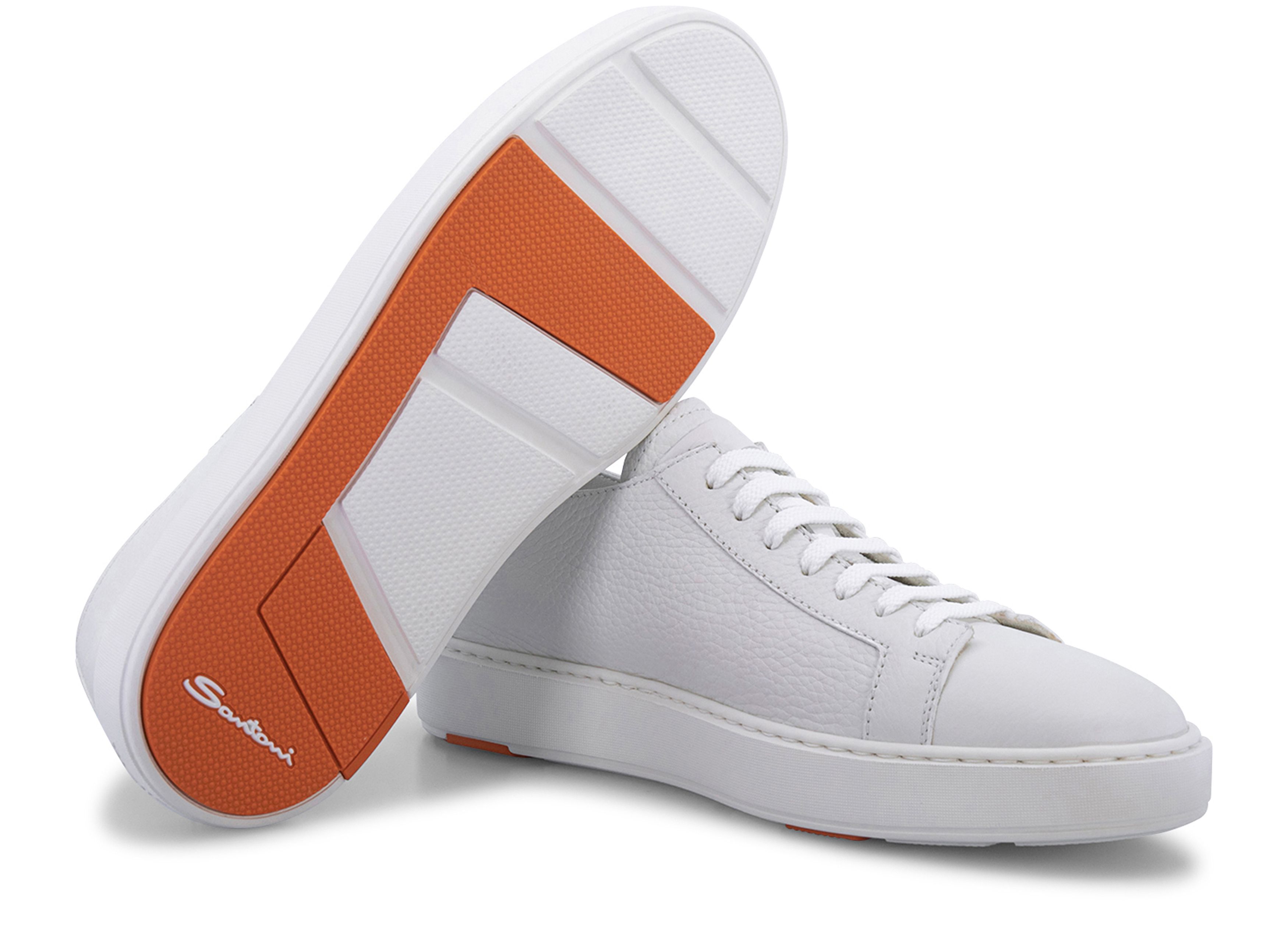 Santoni Tanned leather sneakers